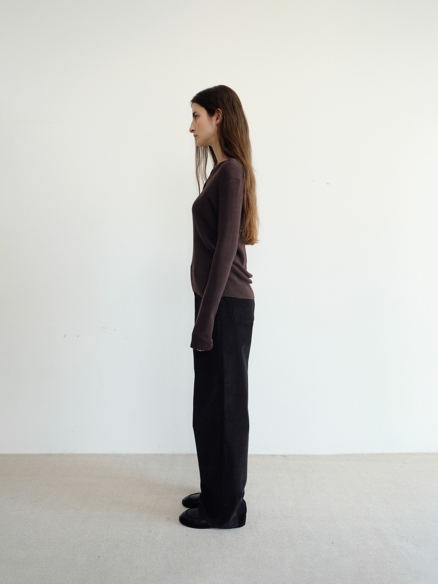 Hale Henley Knit [Brown]