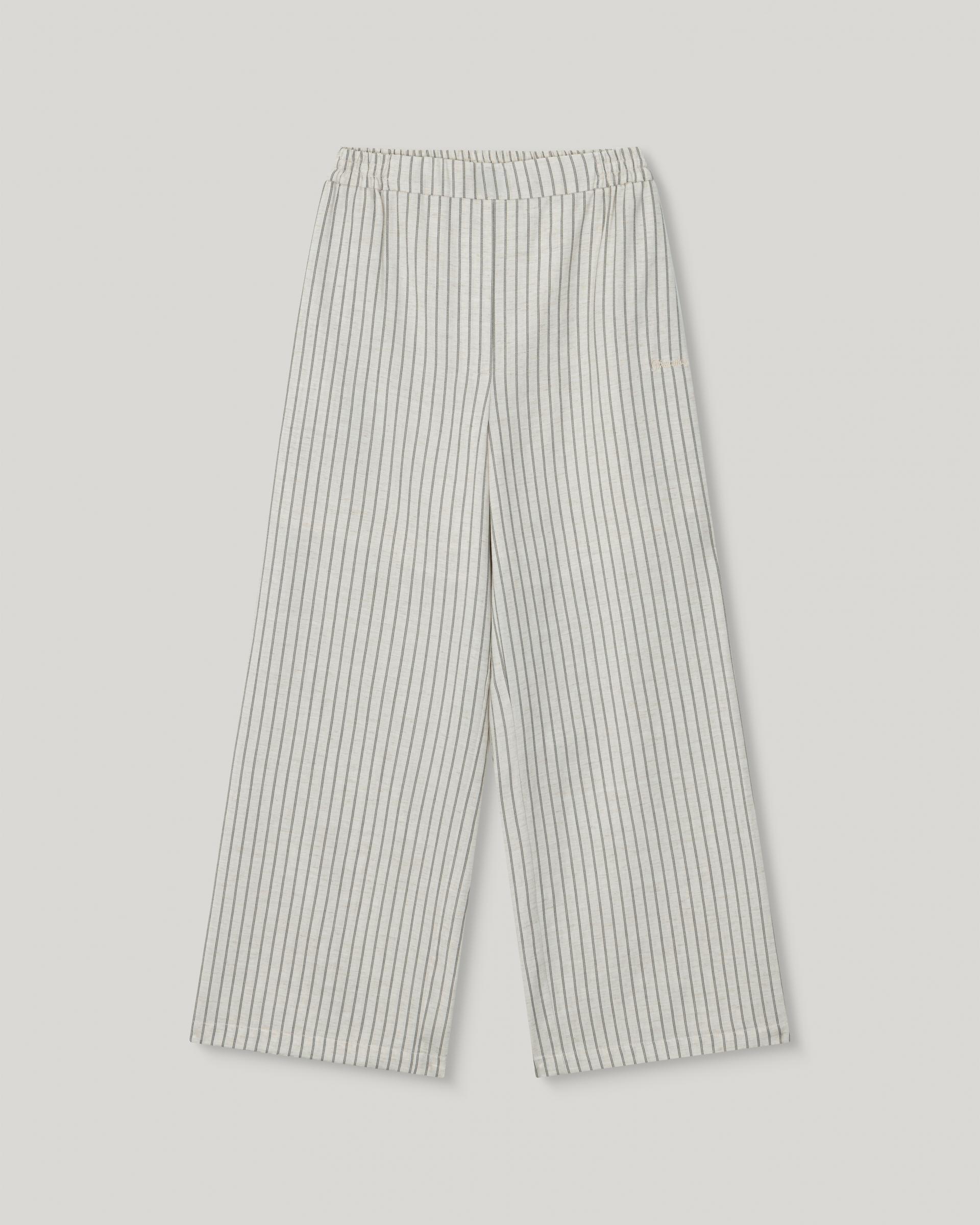 Ver Stripe Linen Pants [Black]