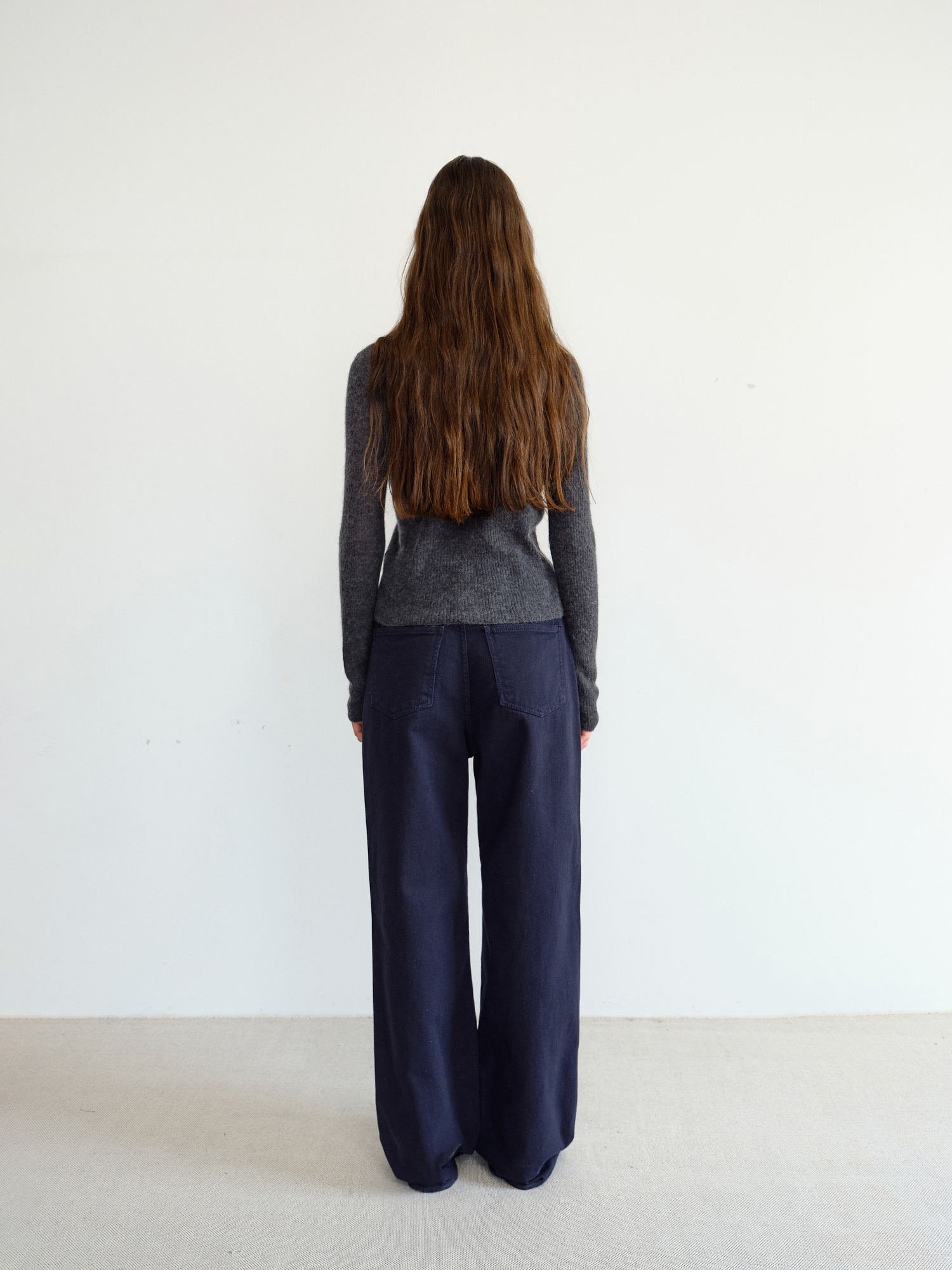 Elio Wool Knit Cardigan [Charcoal]
