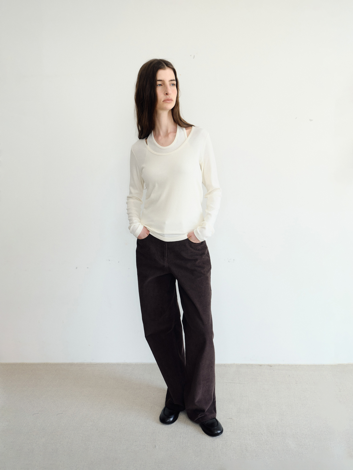 Loop Halter T-shirt [Ivory]