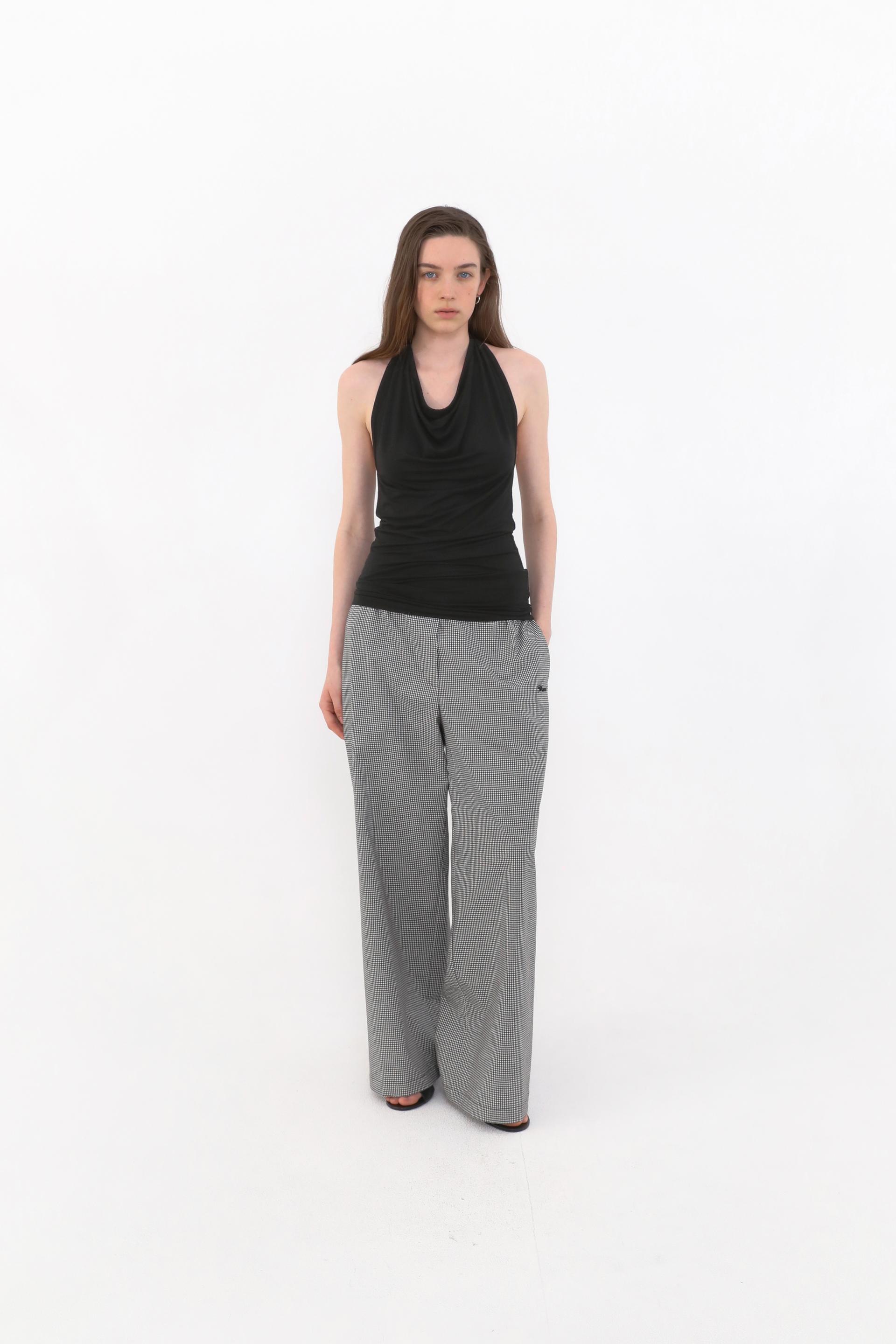 Draped Halterneck Sleeveless [Black]