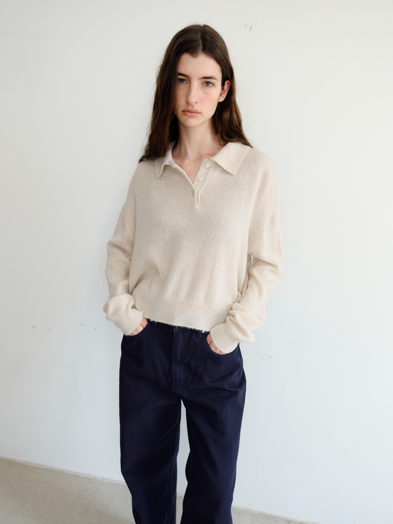 Alto Wool Collar Knit [Ivory]