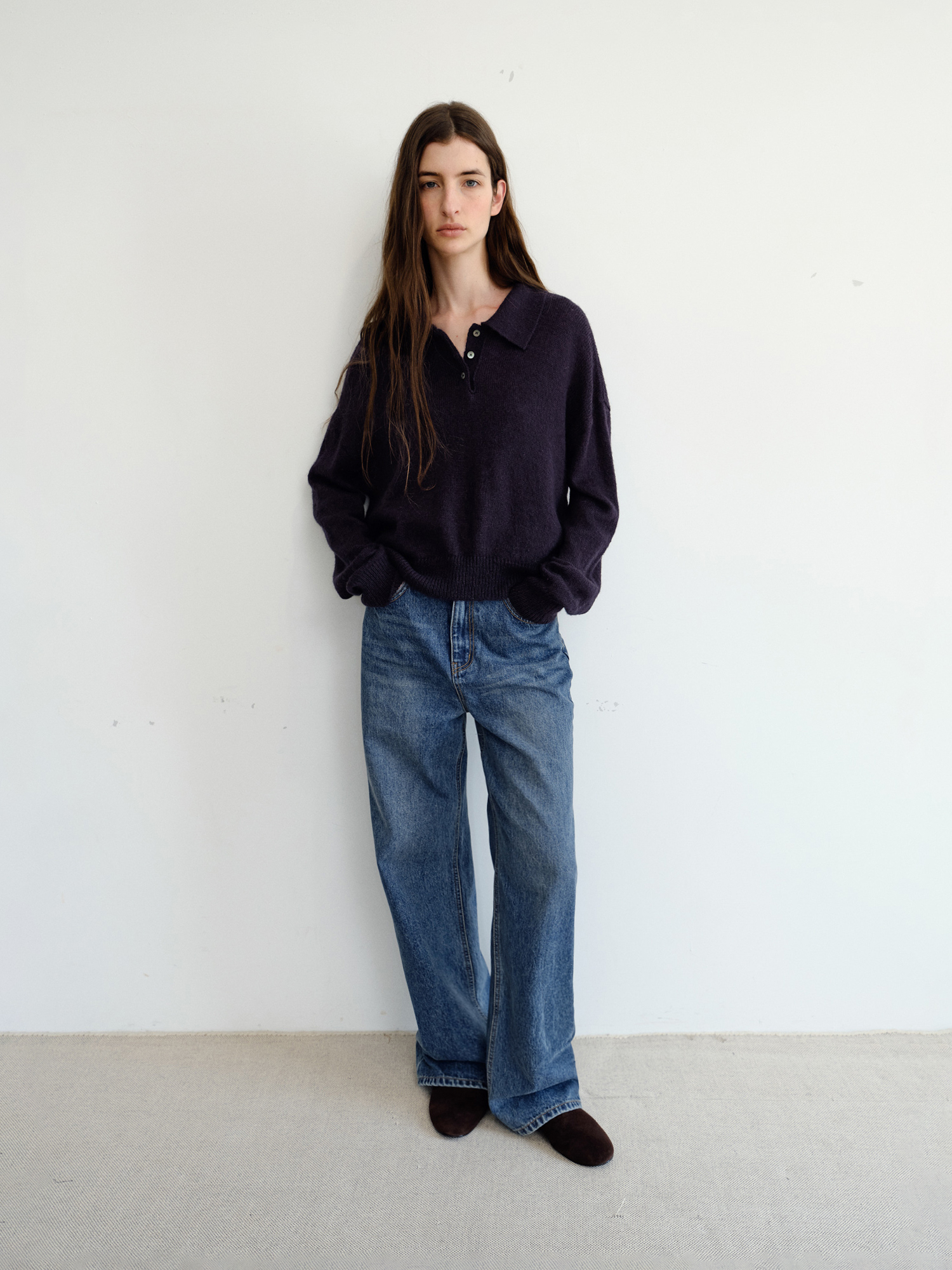 Alto Wool Collar Knit [Navy]