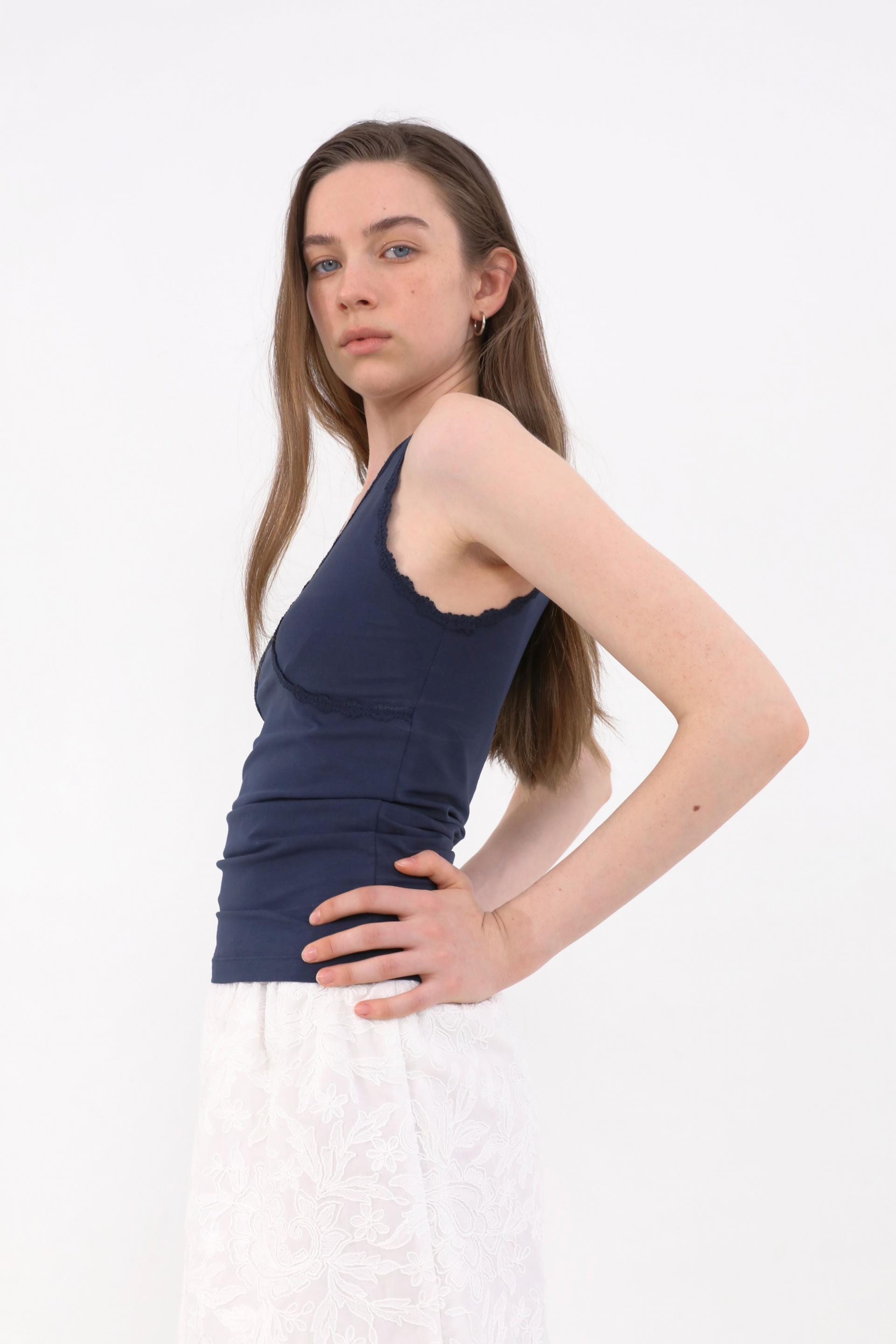 Eto Lace Sleeveless [Navy]