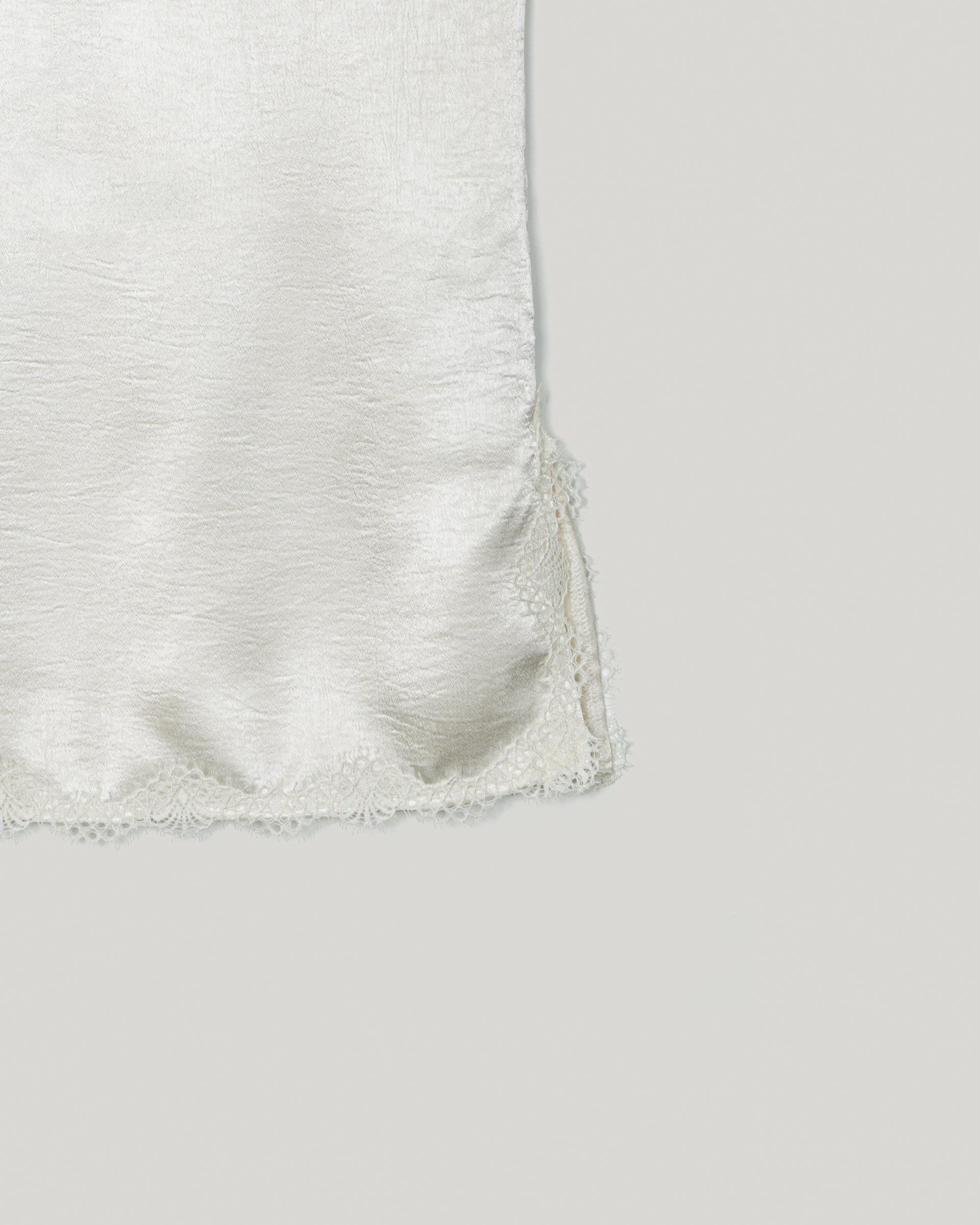 Lace Satin Slip Camisole [Ivory]
