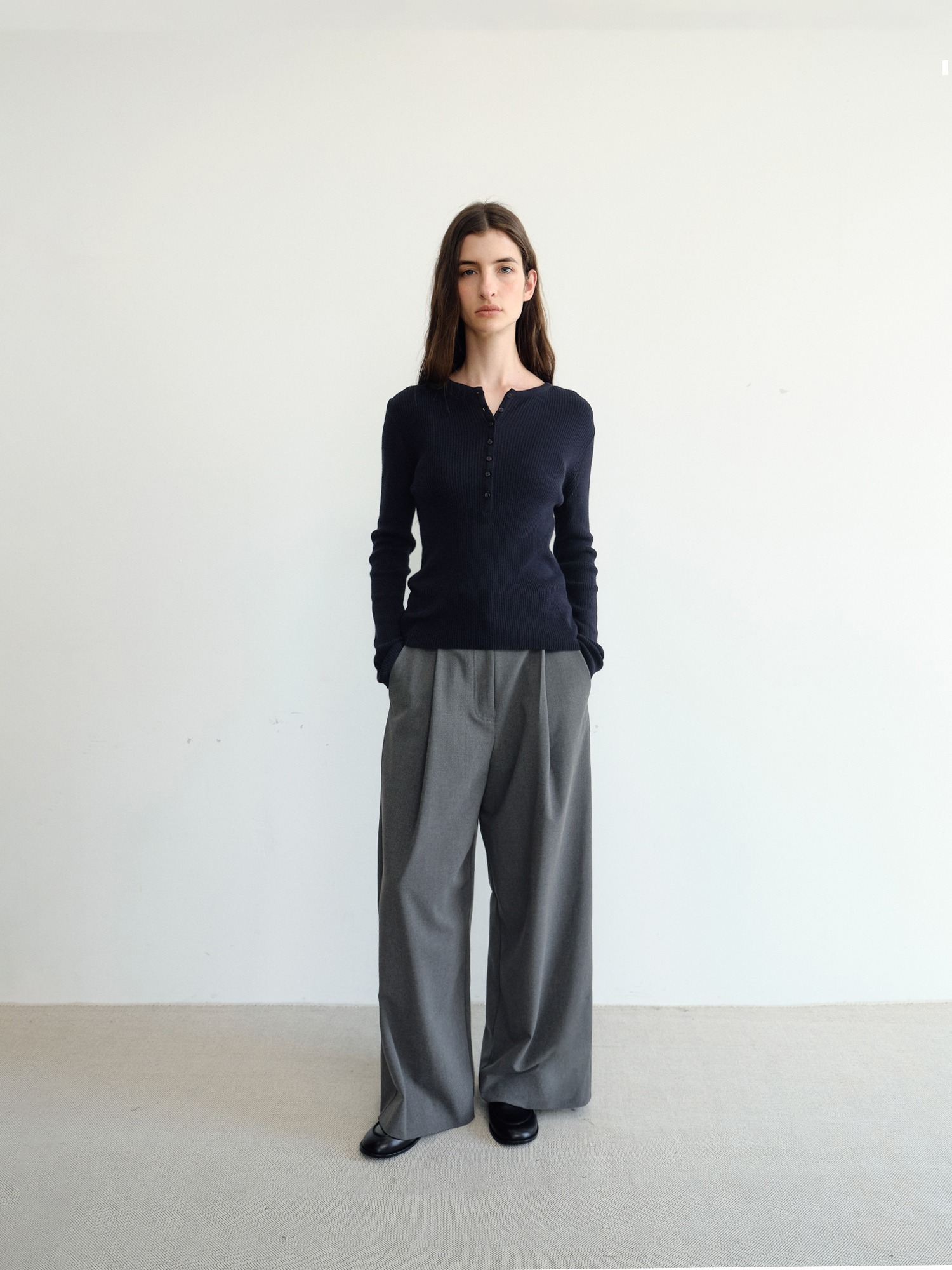 Hale Henley Knit [Navy]