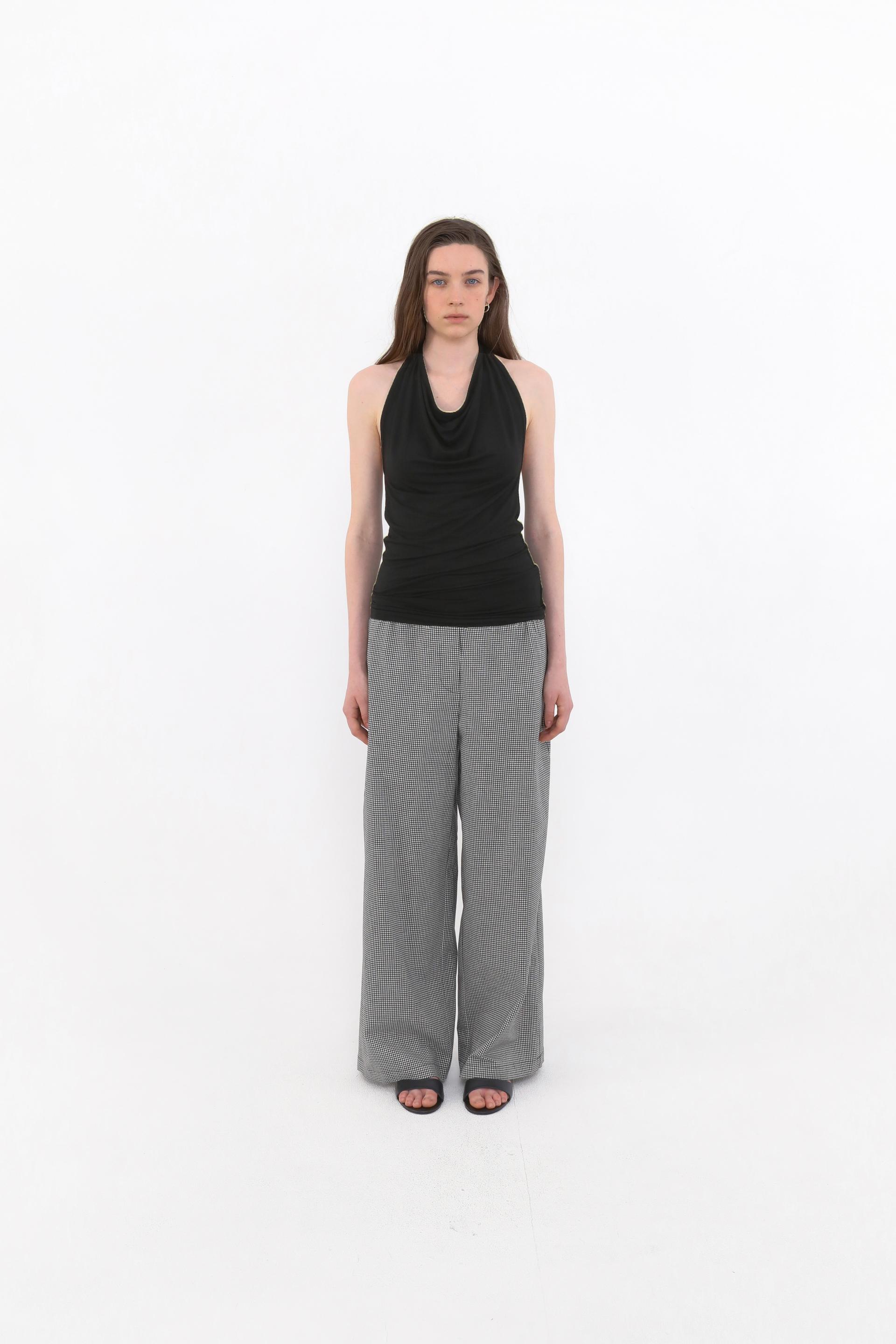Draped Halterneck Sleeveless [Black]