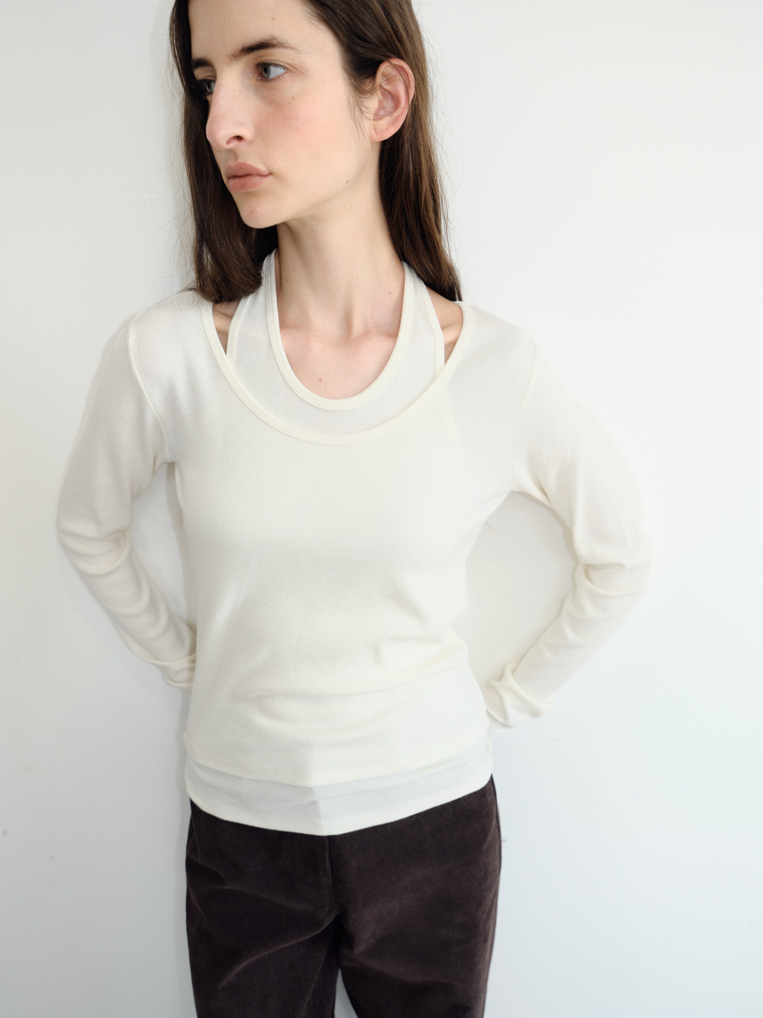 Loop Halter T-shirt [Ivory]