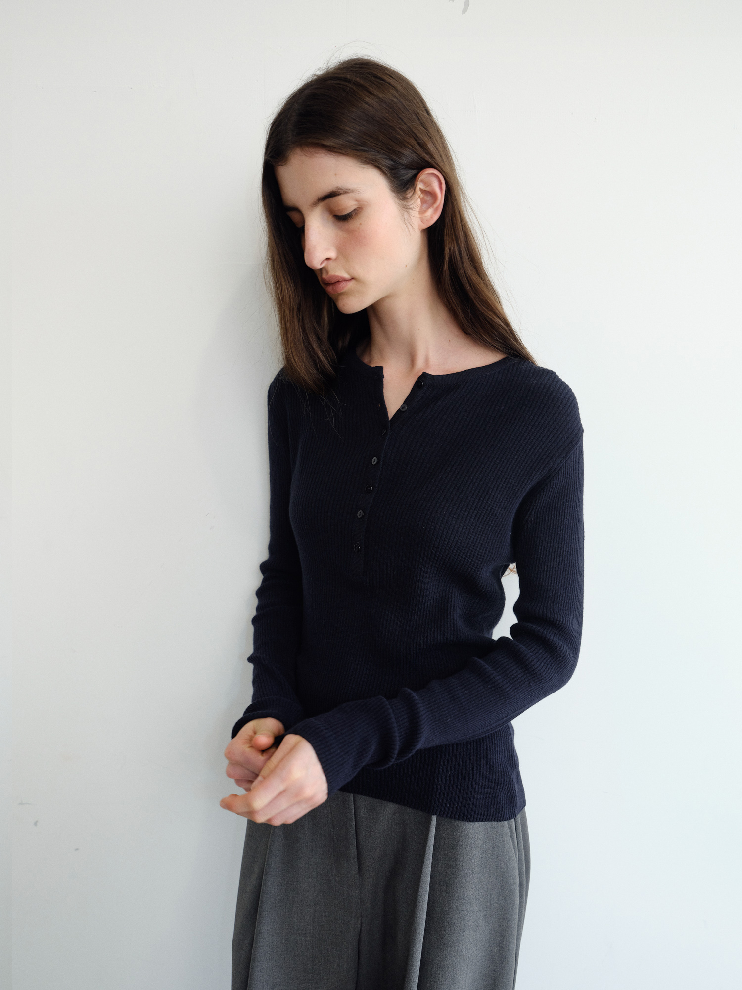 Hale Henley Knit [Navy]