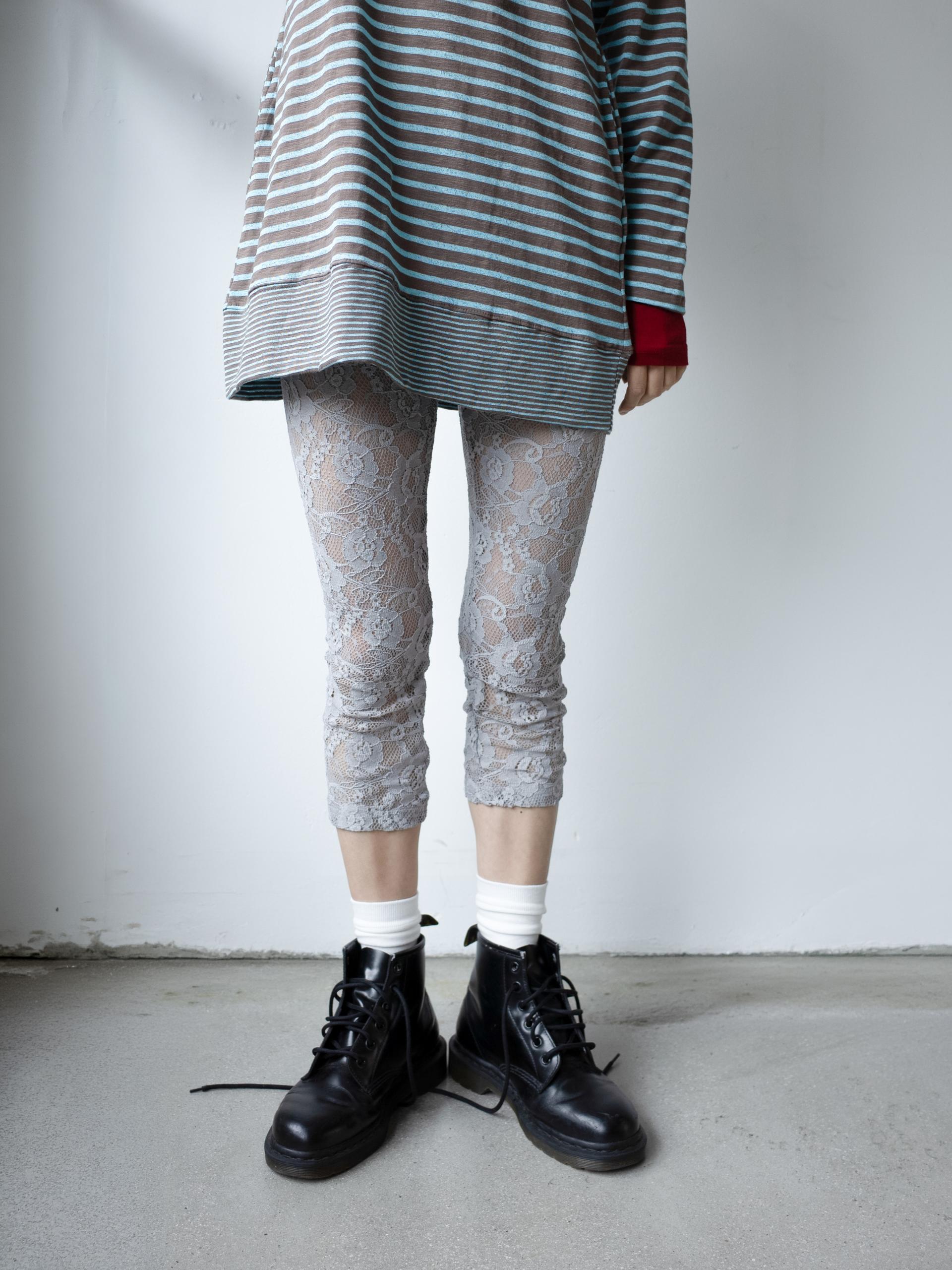 STRIPE HOODIE DRESS (BLUE MUD)