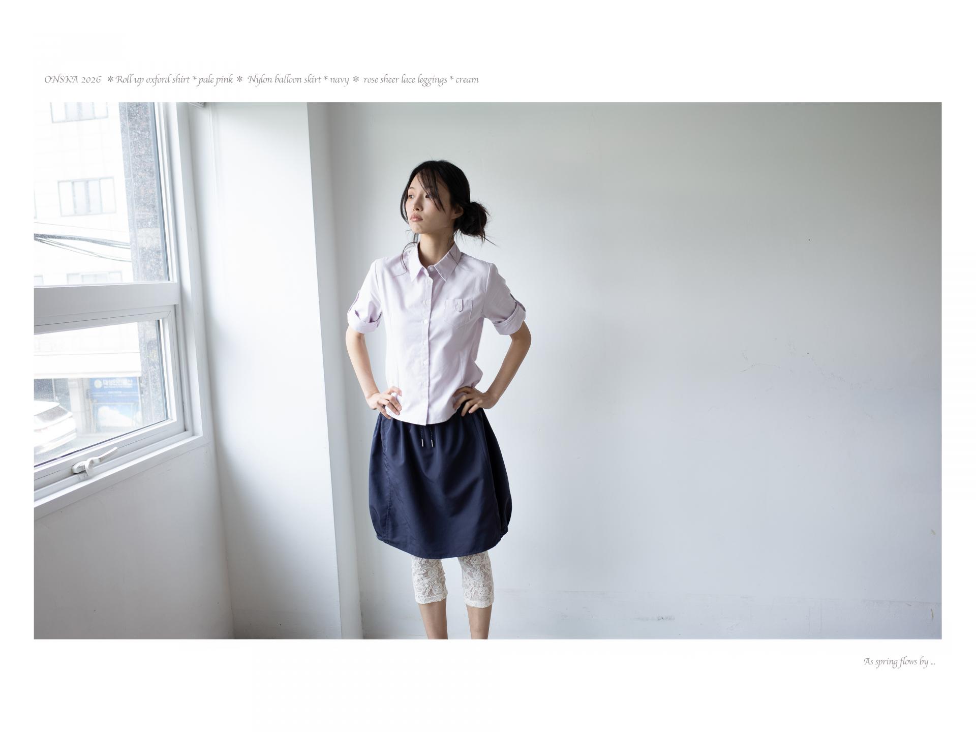 [3차] ROLL UP OXFORD SHIRT (PALE PINK)