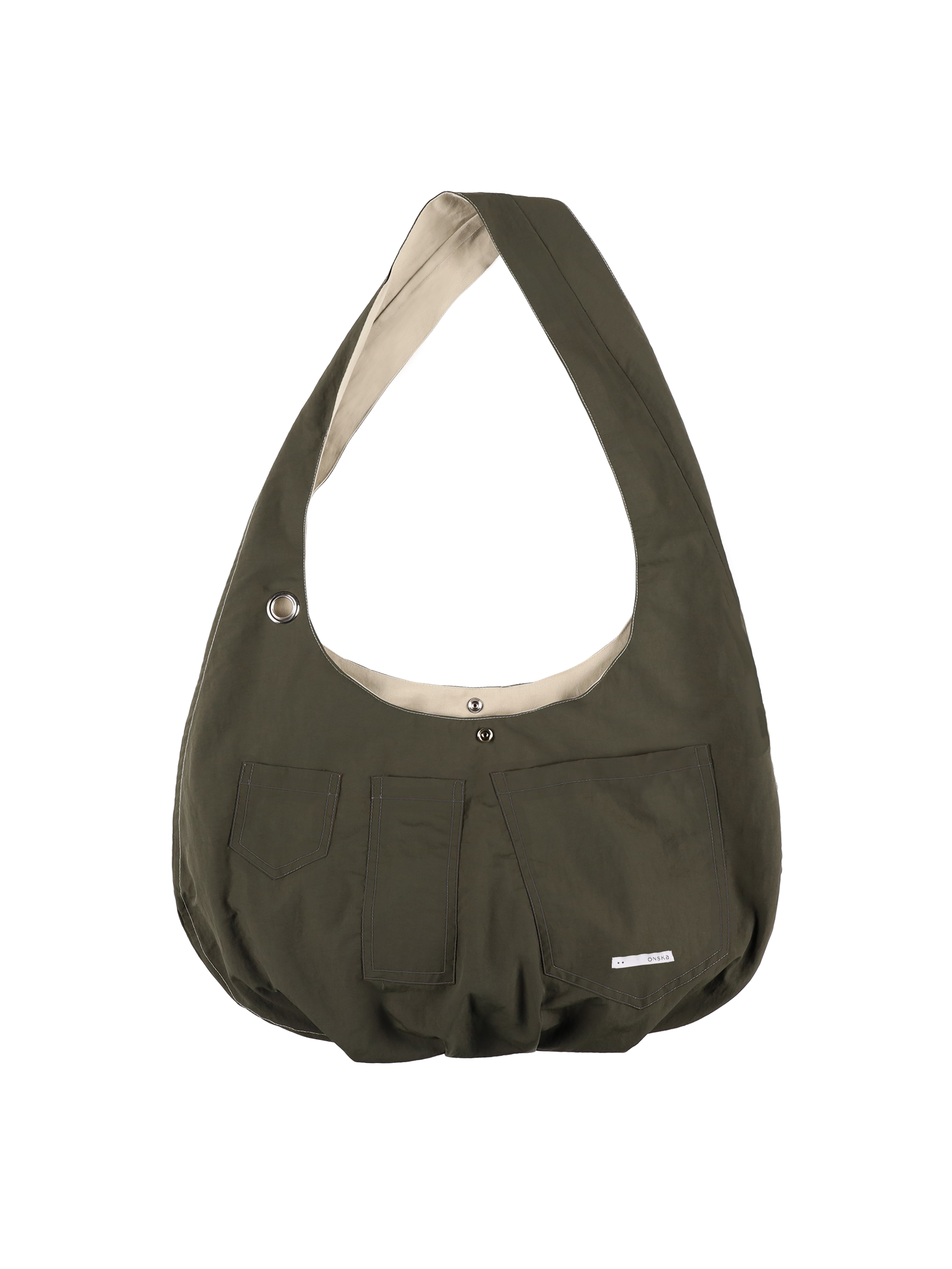 【ONSKA】韓国発！リバーシブル POCKET BAG BEIGE & KHAKI ONSKA] REVERSIBLE POCKET BAG (BEIGE & KHAKI) - ONSKA | 리켓