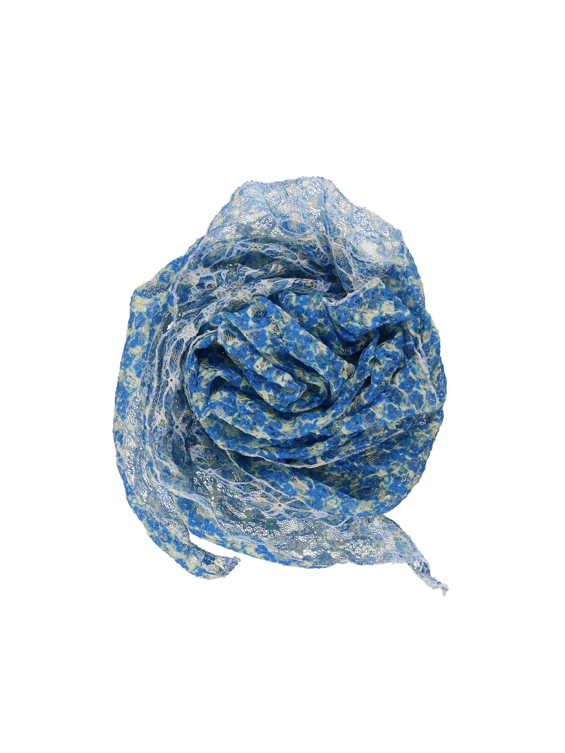 FLORAL PATTERN SCARF (BLUE)