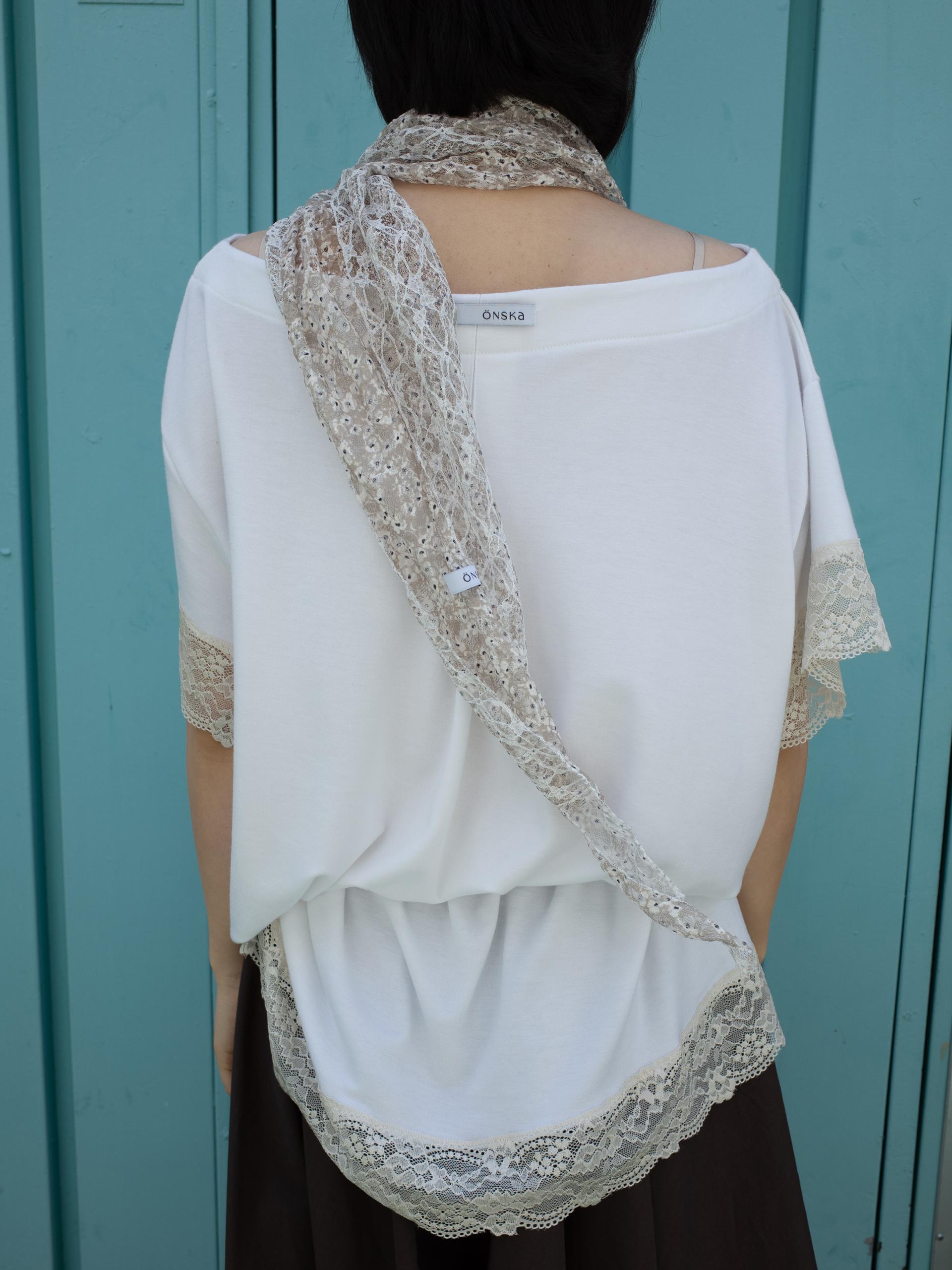 FLORAL PATTERN SCARF (BEIGE)