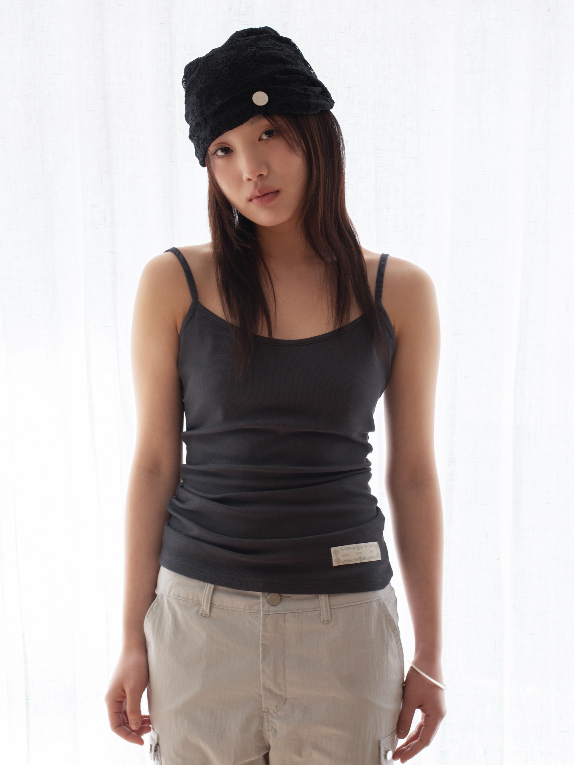 EASY OPEN BACK SLEEVELESS (CHARCOAL)