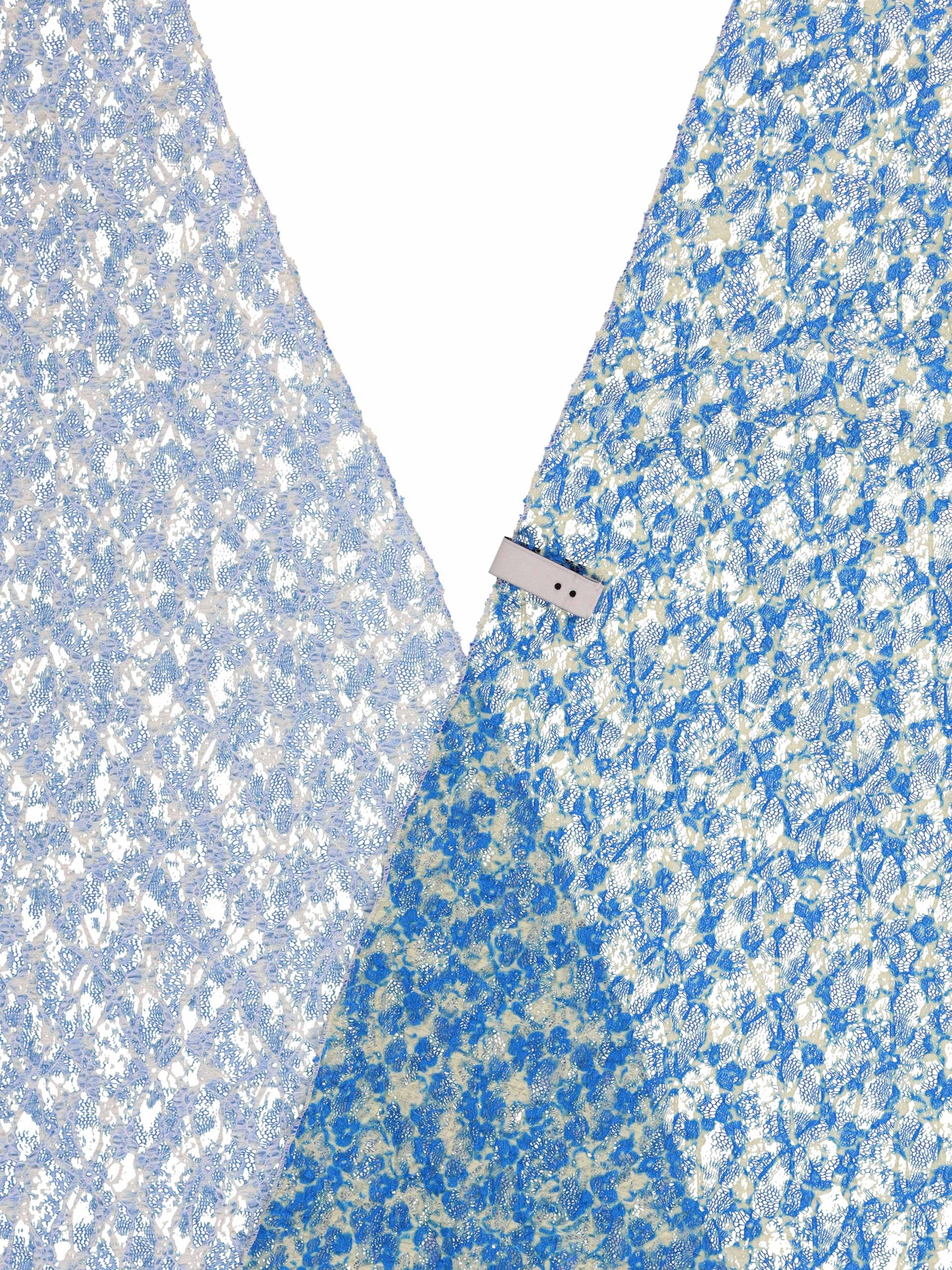 FLORAL PATTERN SCARF (BLUE)