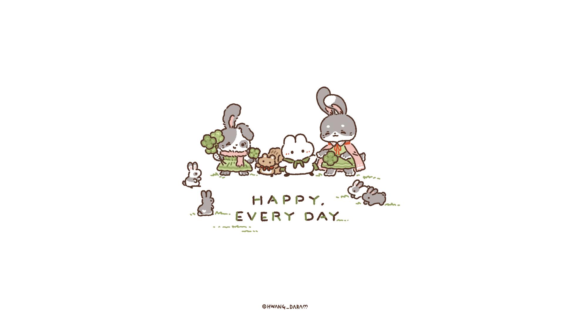 배경화면 공유 | 토끼들과 손잡고 앞으로! : hwang_daram | 황다람, image size:1920x1080