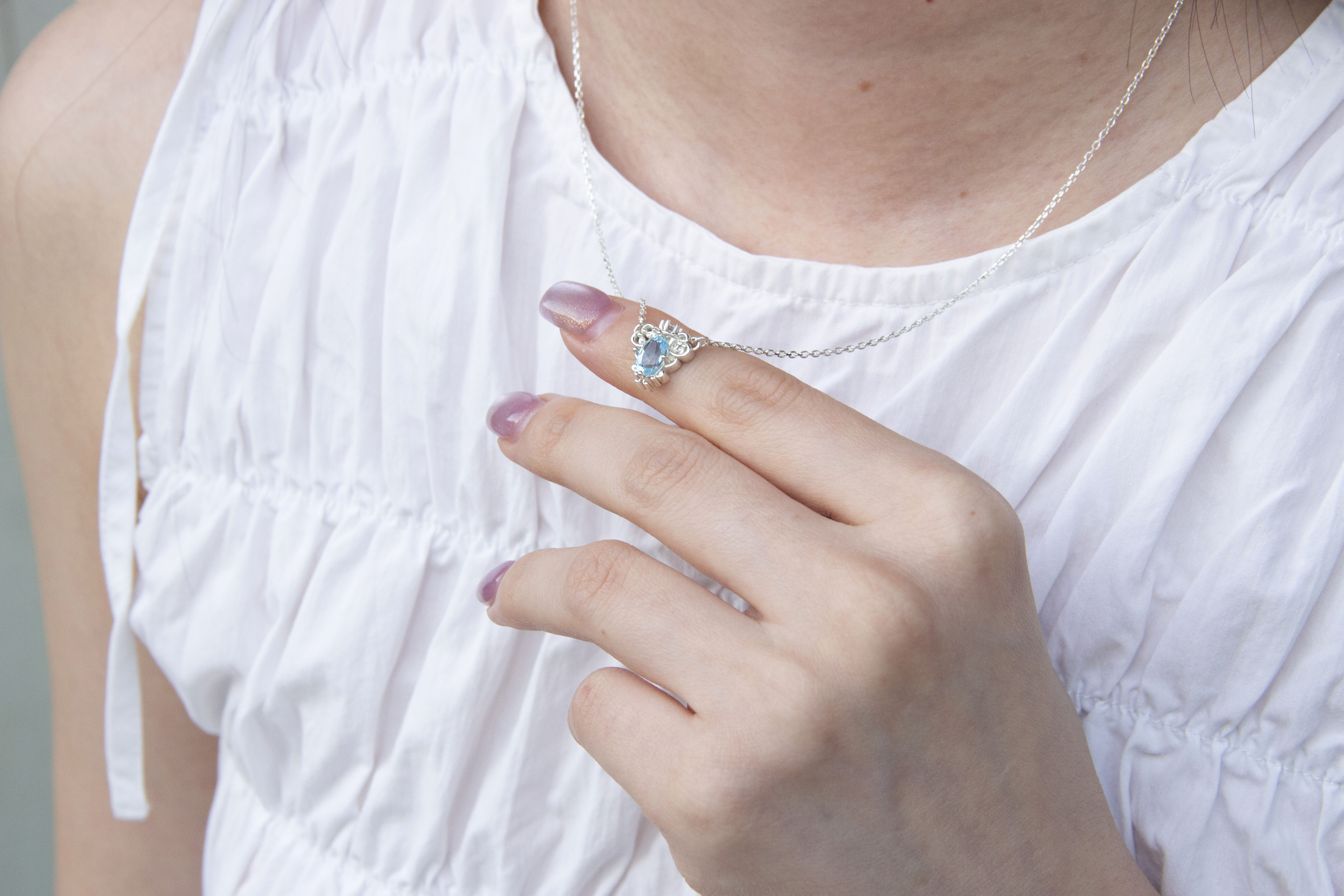 Sealing Wish Necklace_소원의 비약 목걸이_스카이토파즈