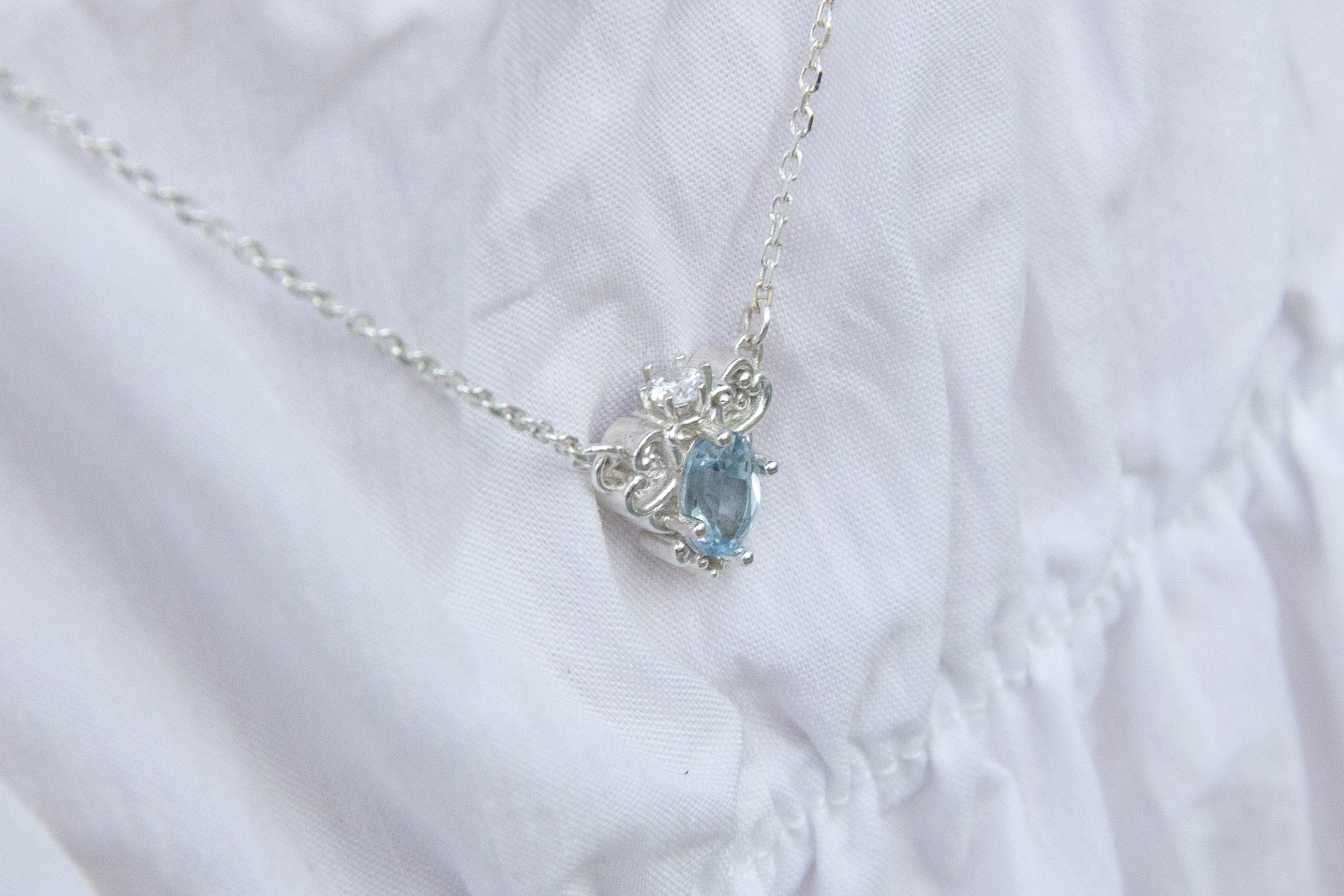 Sealing Wish Necklace_소원의 비약 목걸이_스카이토파즈