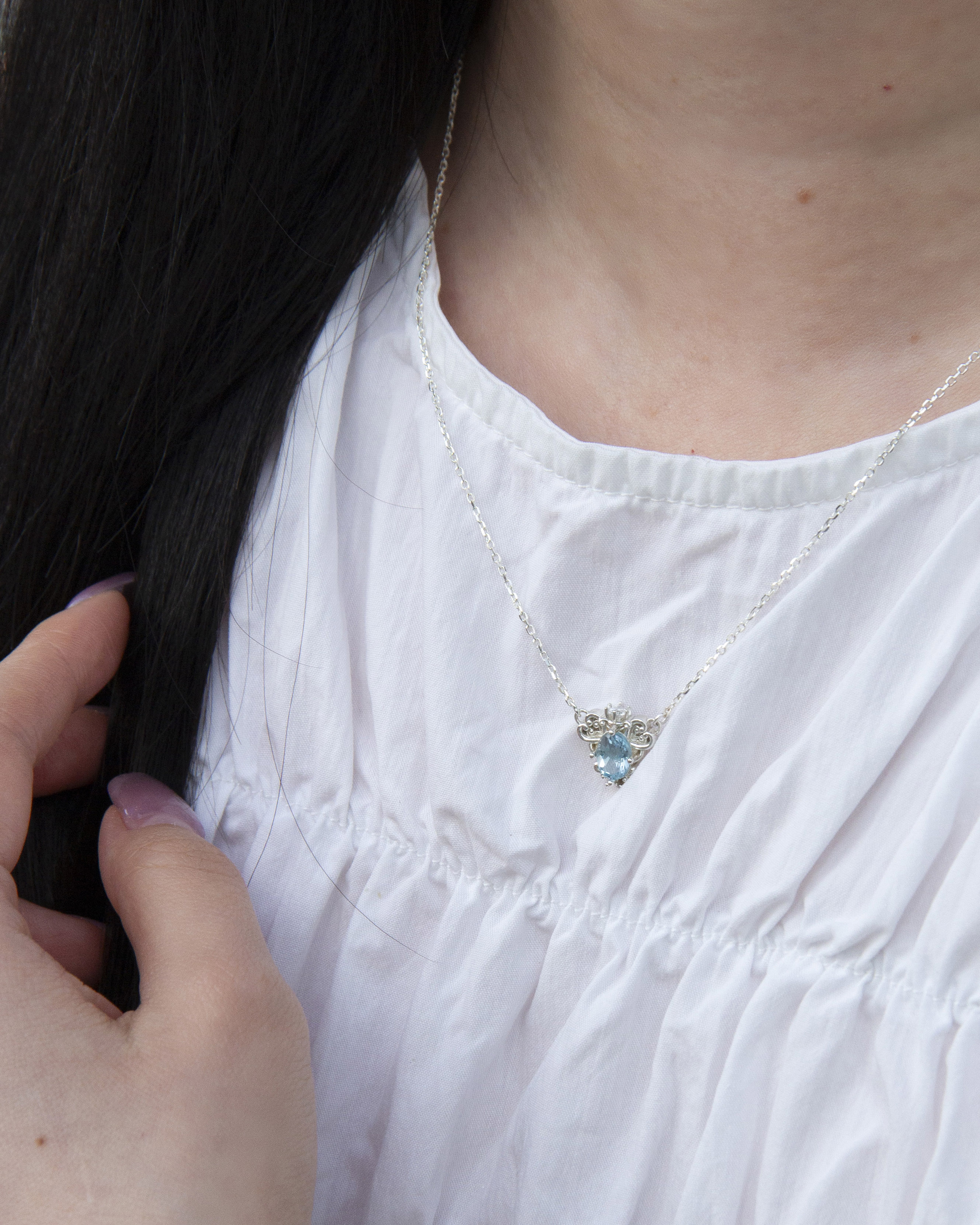 Sealing Wish Necklace_소원의 비약 목걸이_스카이토파즈