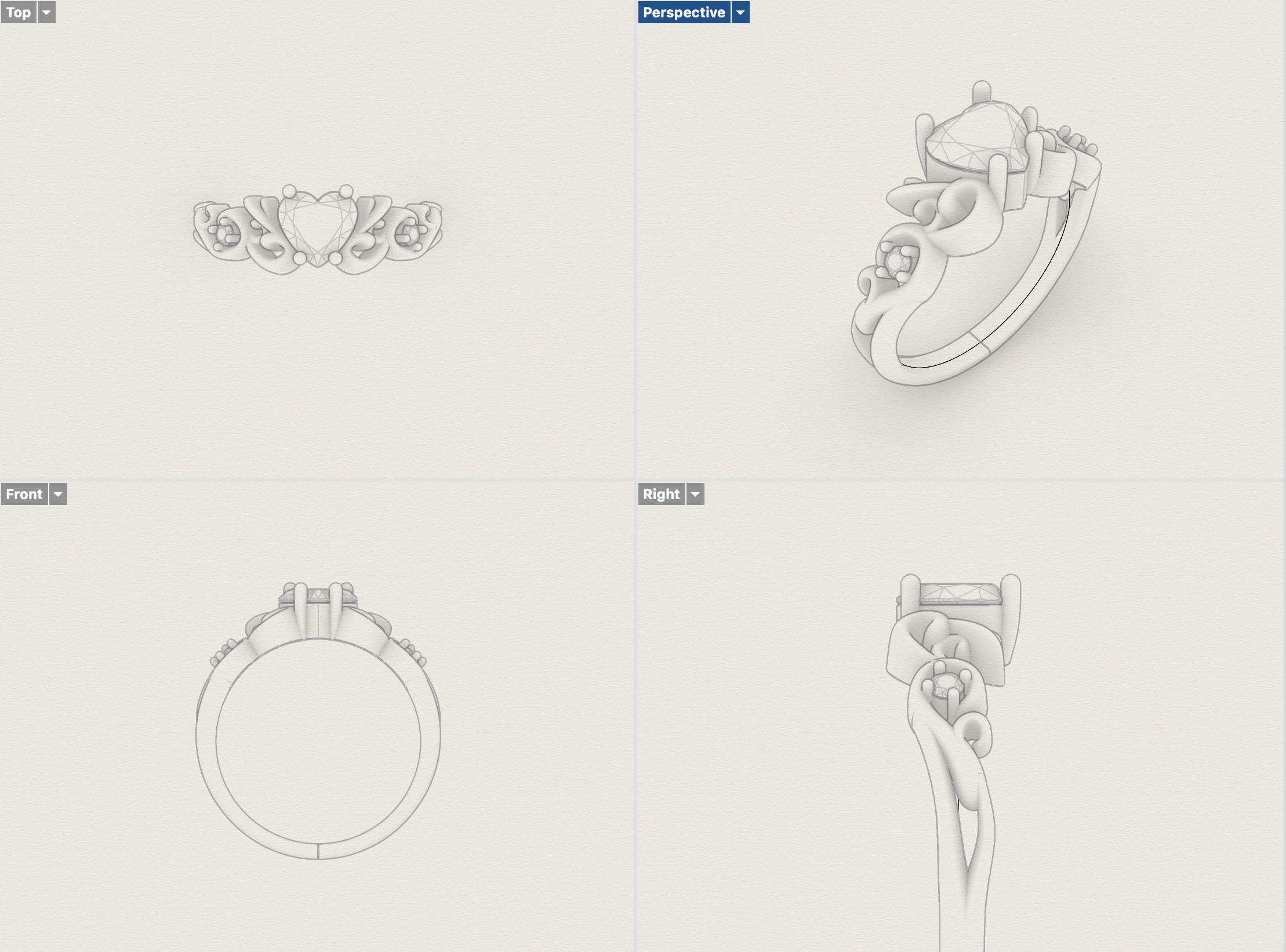 Heart Shield Ring