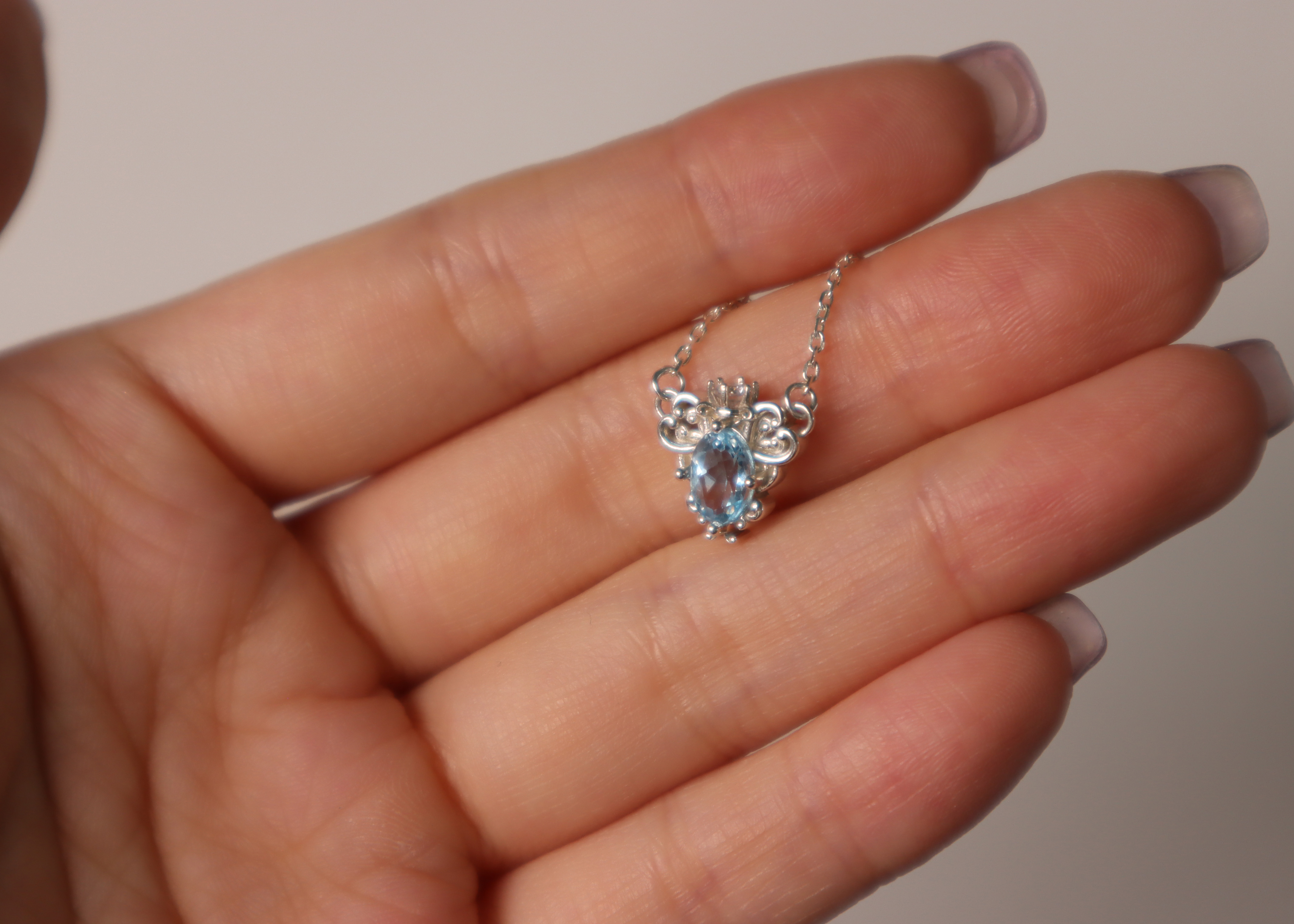 Sealing Wish Necklace_소원의 비약 목걸이_스카이토파즈