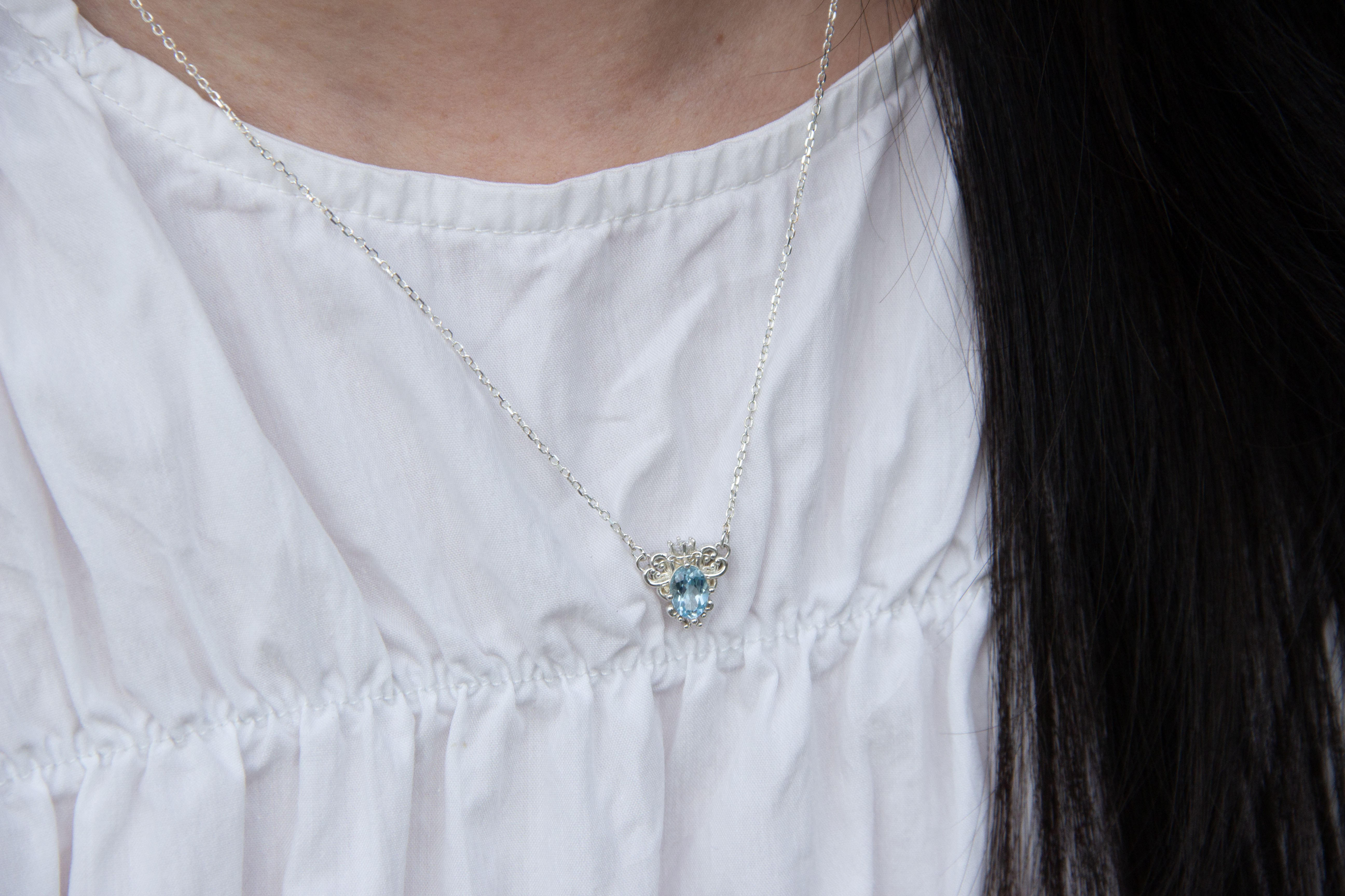 Sealing Wish Necklace_소원의 비약 목걸이_스카이토파즈
