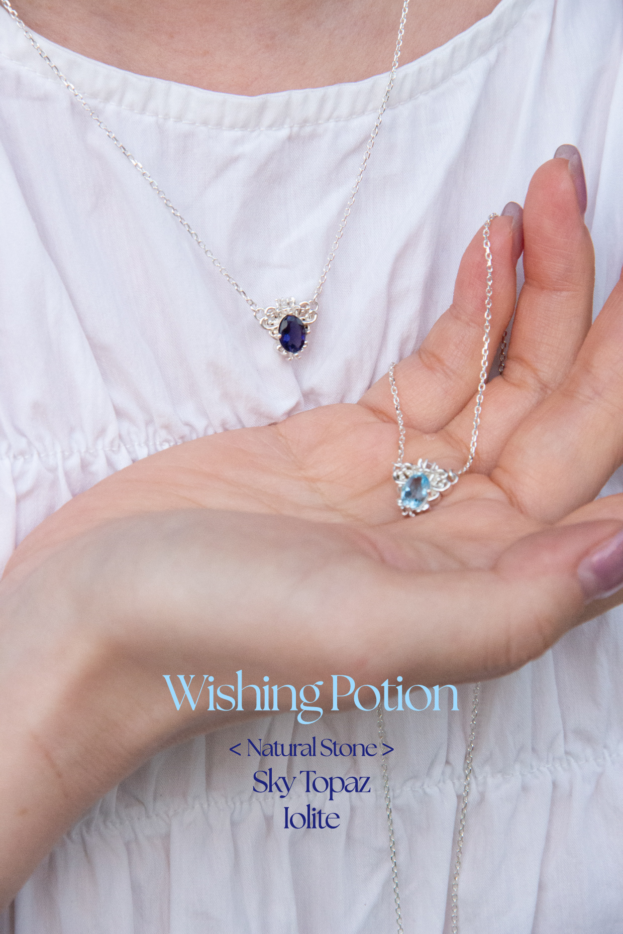Sealing Wish Necklace_소원의 비약 목걸이_스카이토파즈
