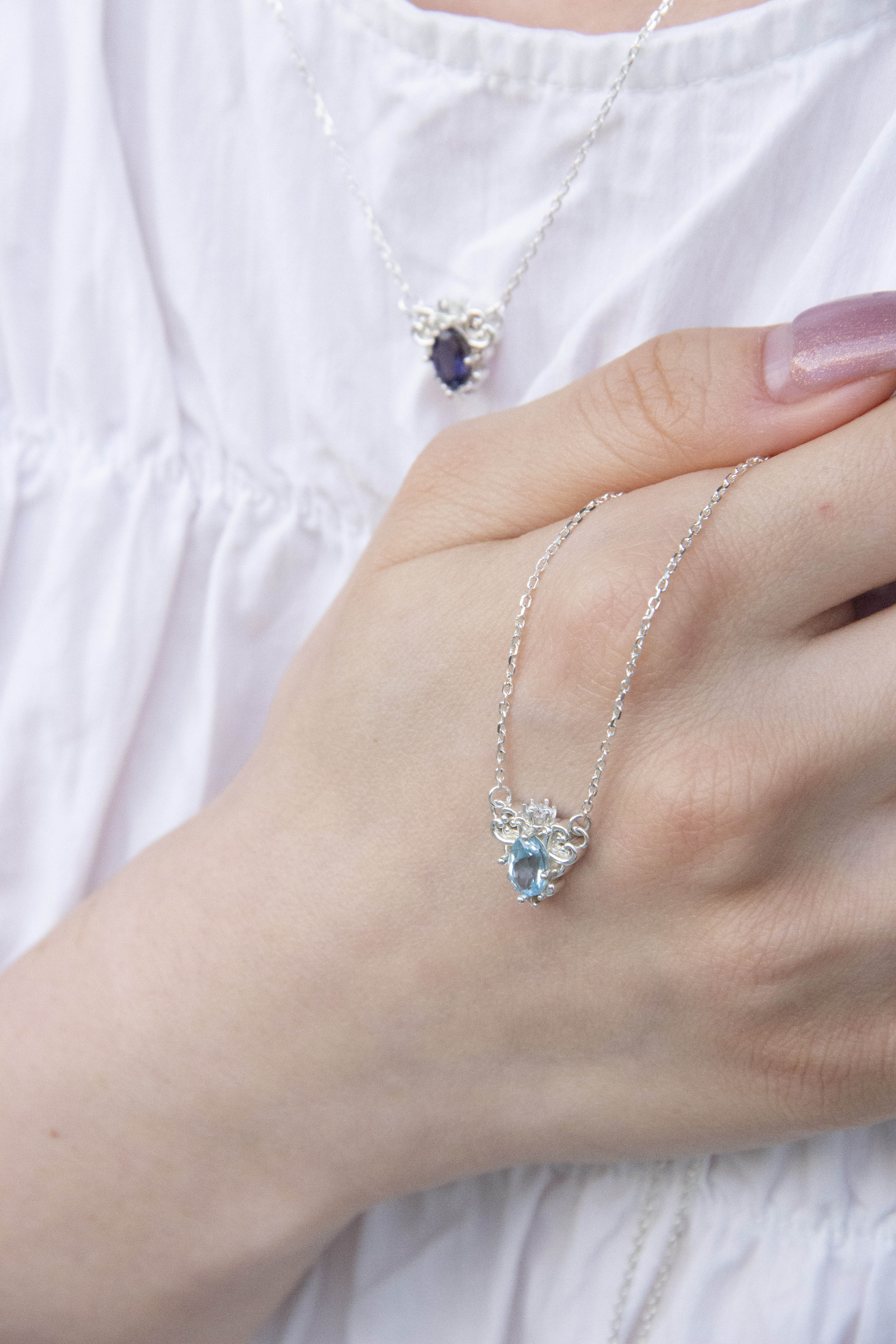 Sealing Wish Necklace_소원의 비약 목걸이_스카이토파즈