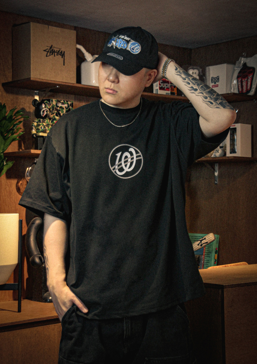 모자 모델 착용 이미지-S39L3