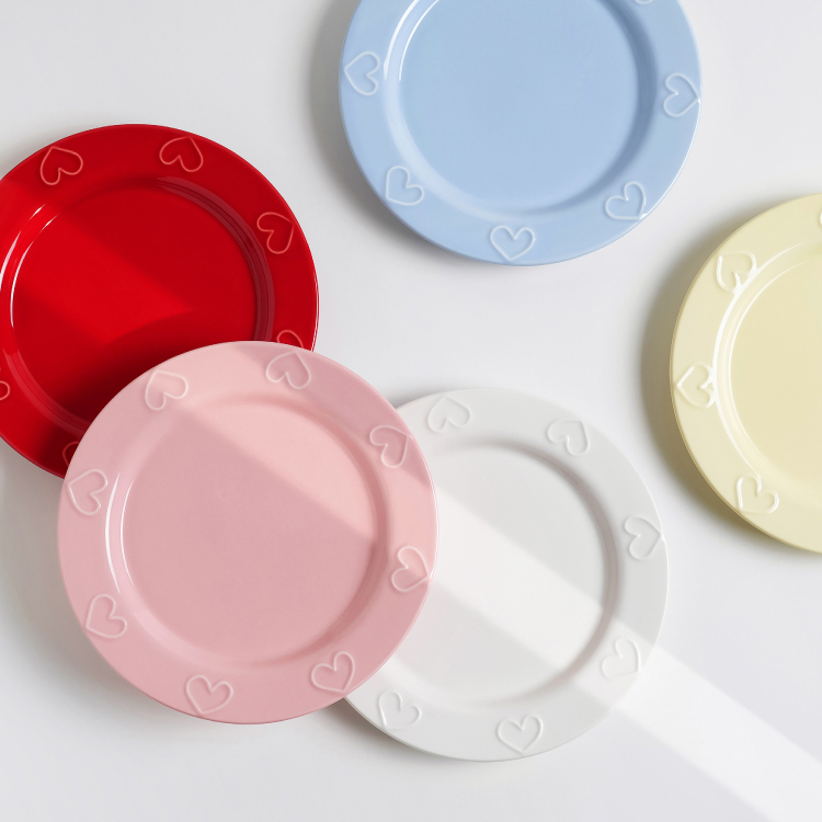 Edge Heart Plate(Cream)