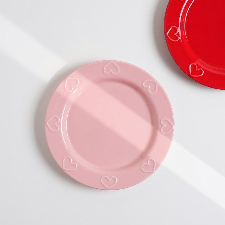 Edge Heart Plate(Cream)