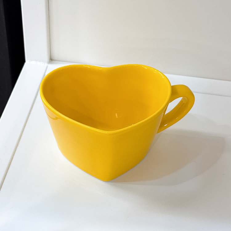 Heart Cereal Cup(Yellow)