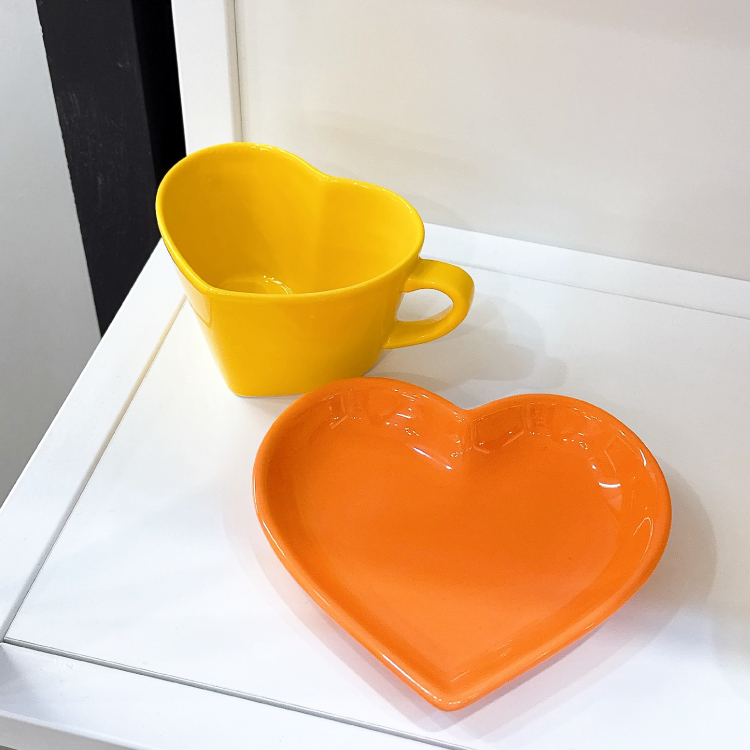Heart Cereal Cup(Yellow)