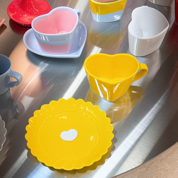 Heart Cereal Cup(Yellow)