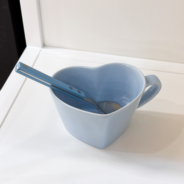 Heart Cereal Cup(Pastel Blue)