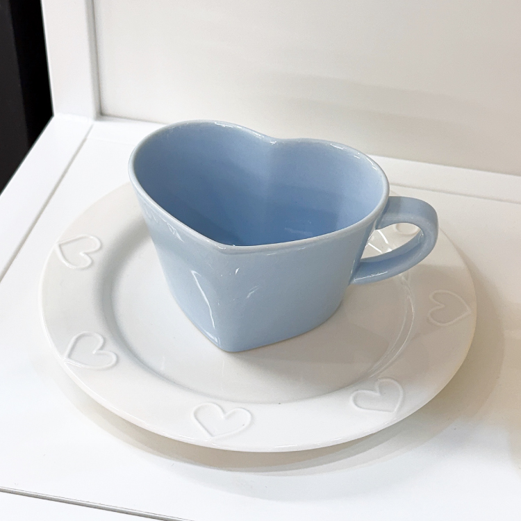 Heart Cereal Cup(Pastel Blue)