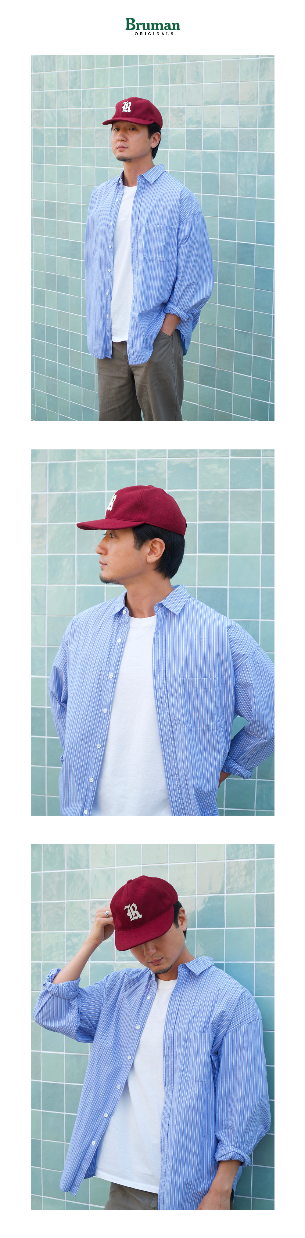 Wool Baseball Cap (Maroon)