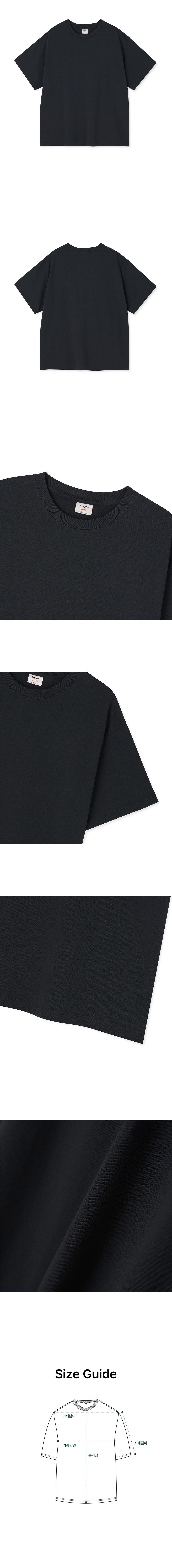 Daily Crew Neck Tee (Washed Black)