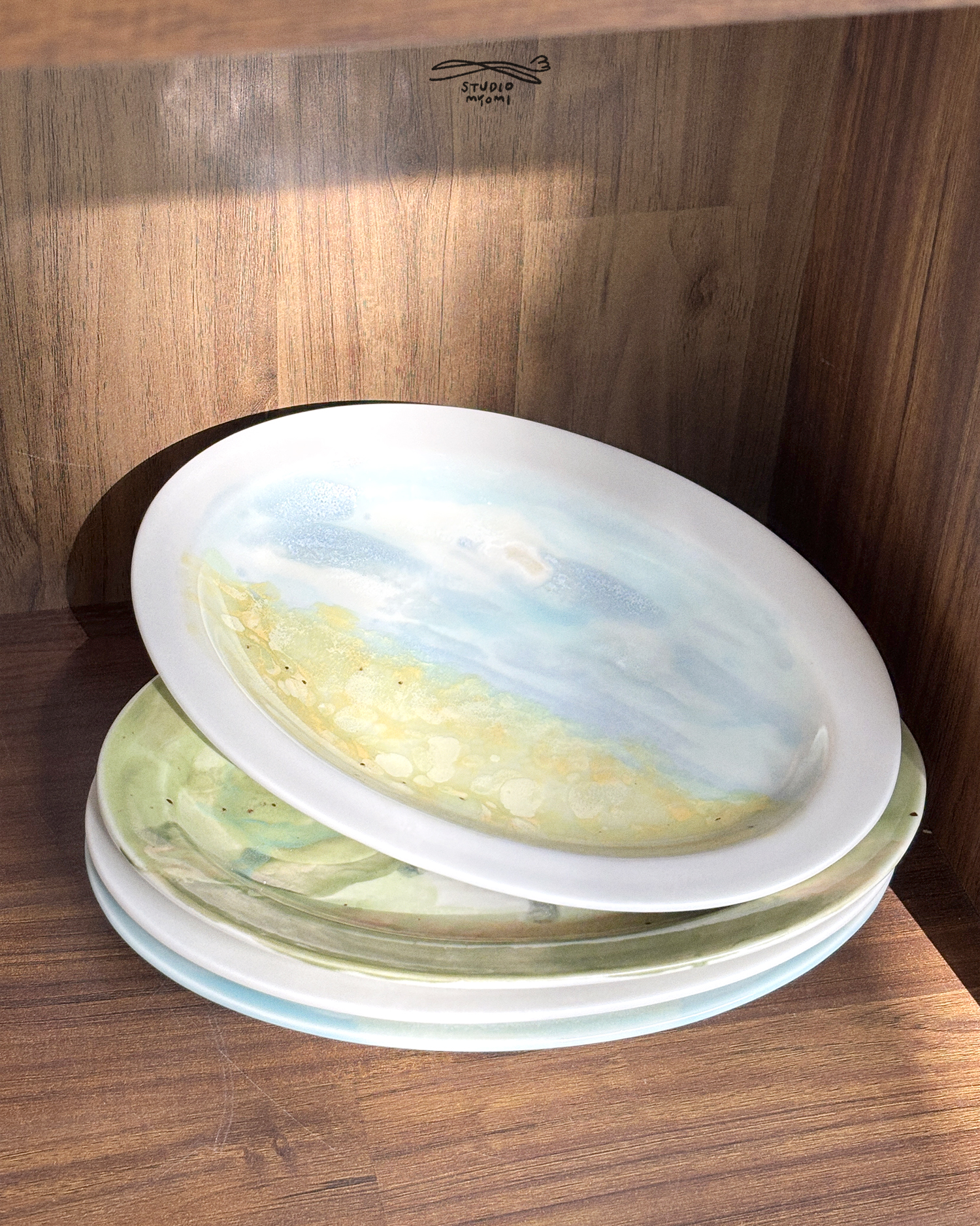 Middle Oval Plate (구름)