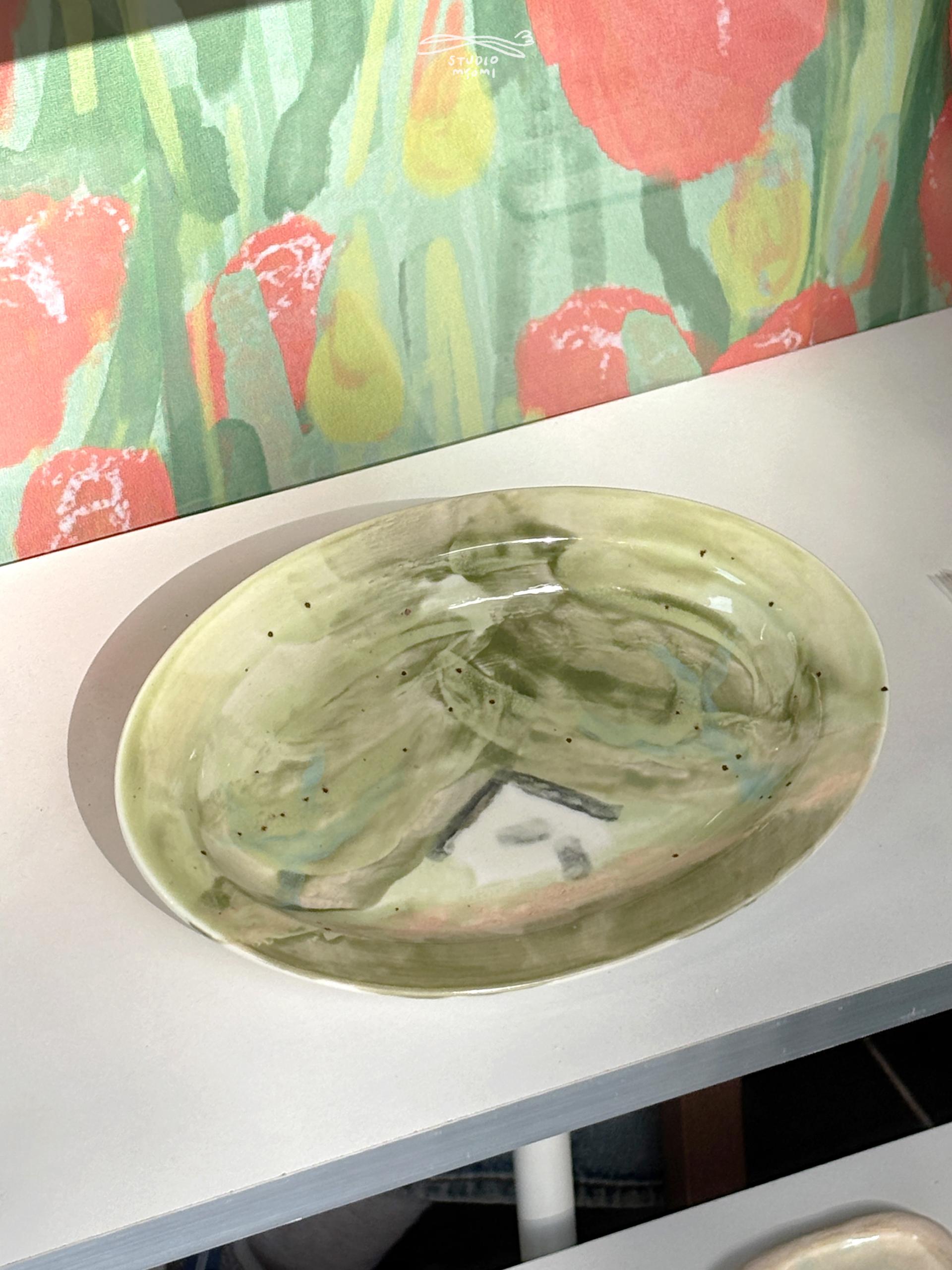 Middle Oval Plate (구름)