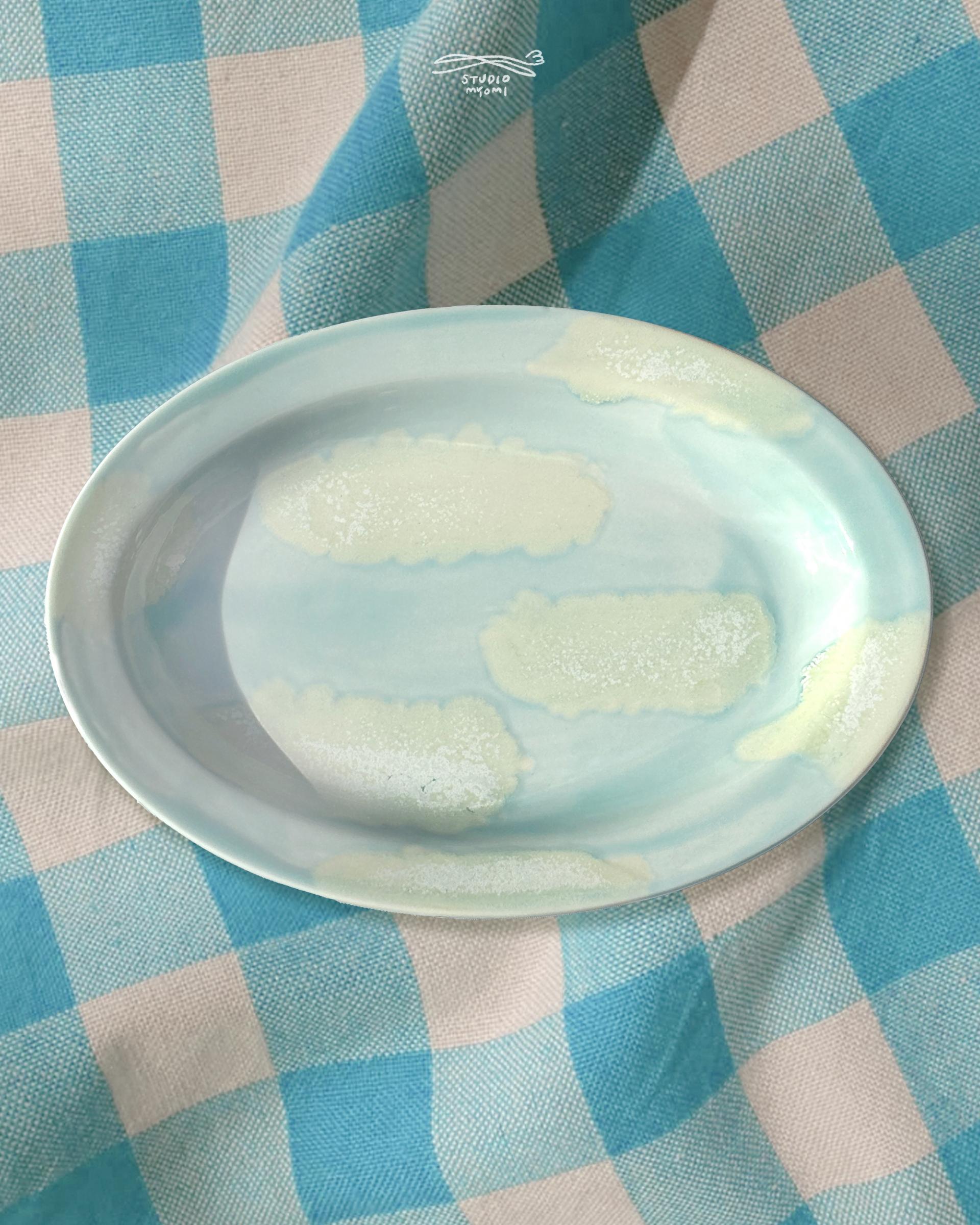 Middle Oval Plate (구름)