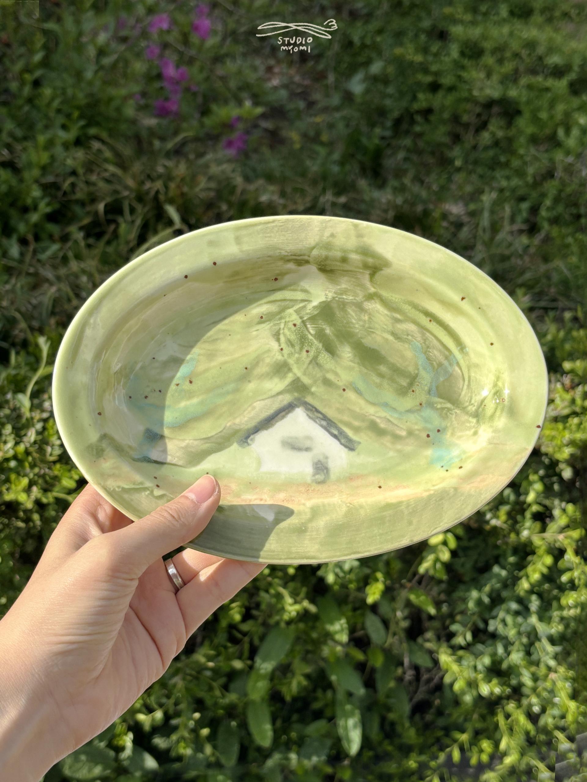 Middle Oval Plate (구름)