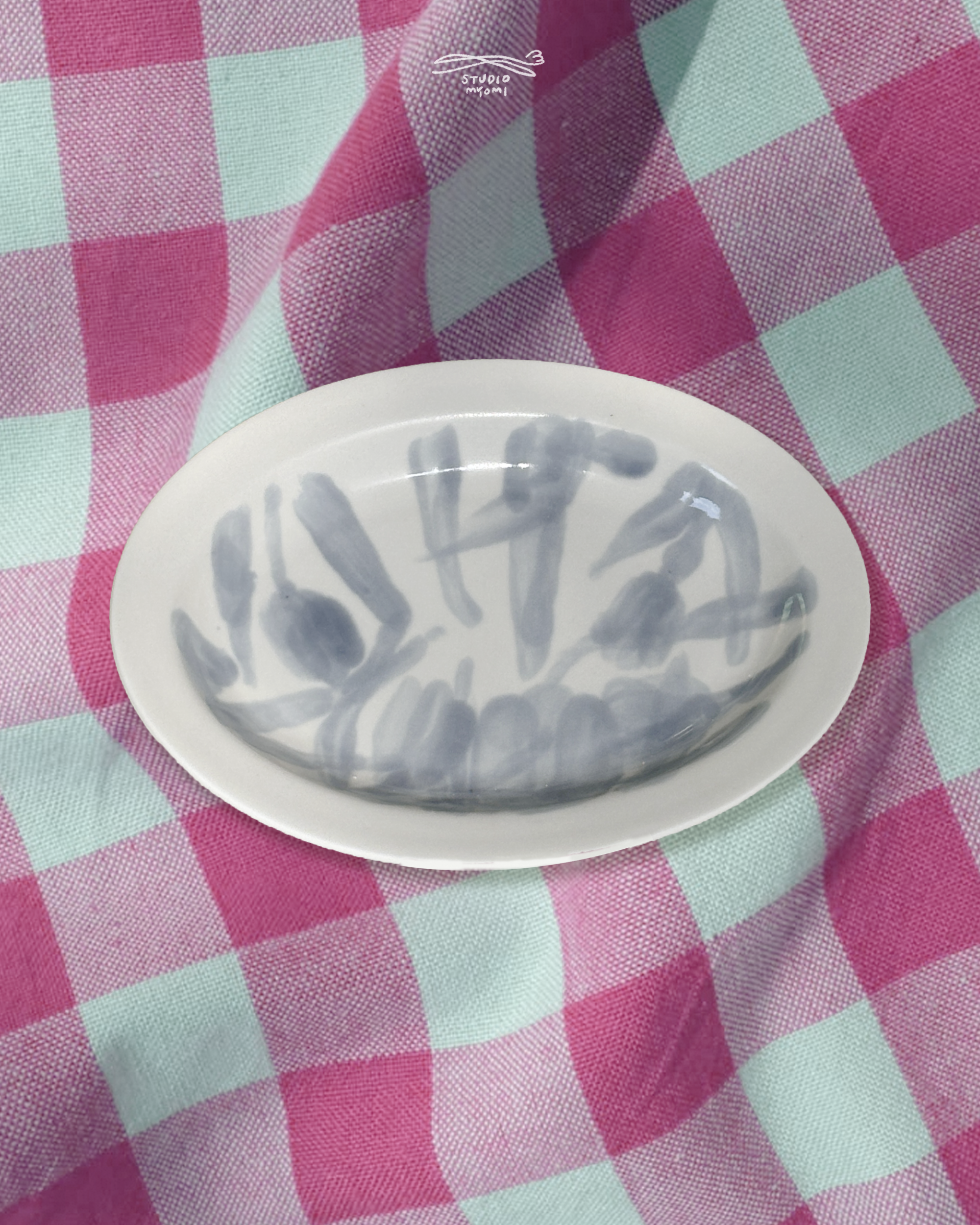 Middle Oval Plate (구름)