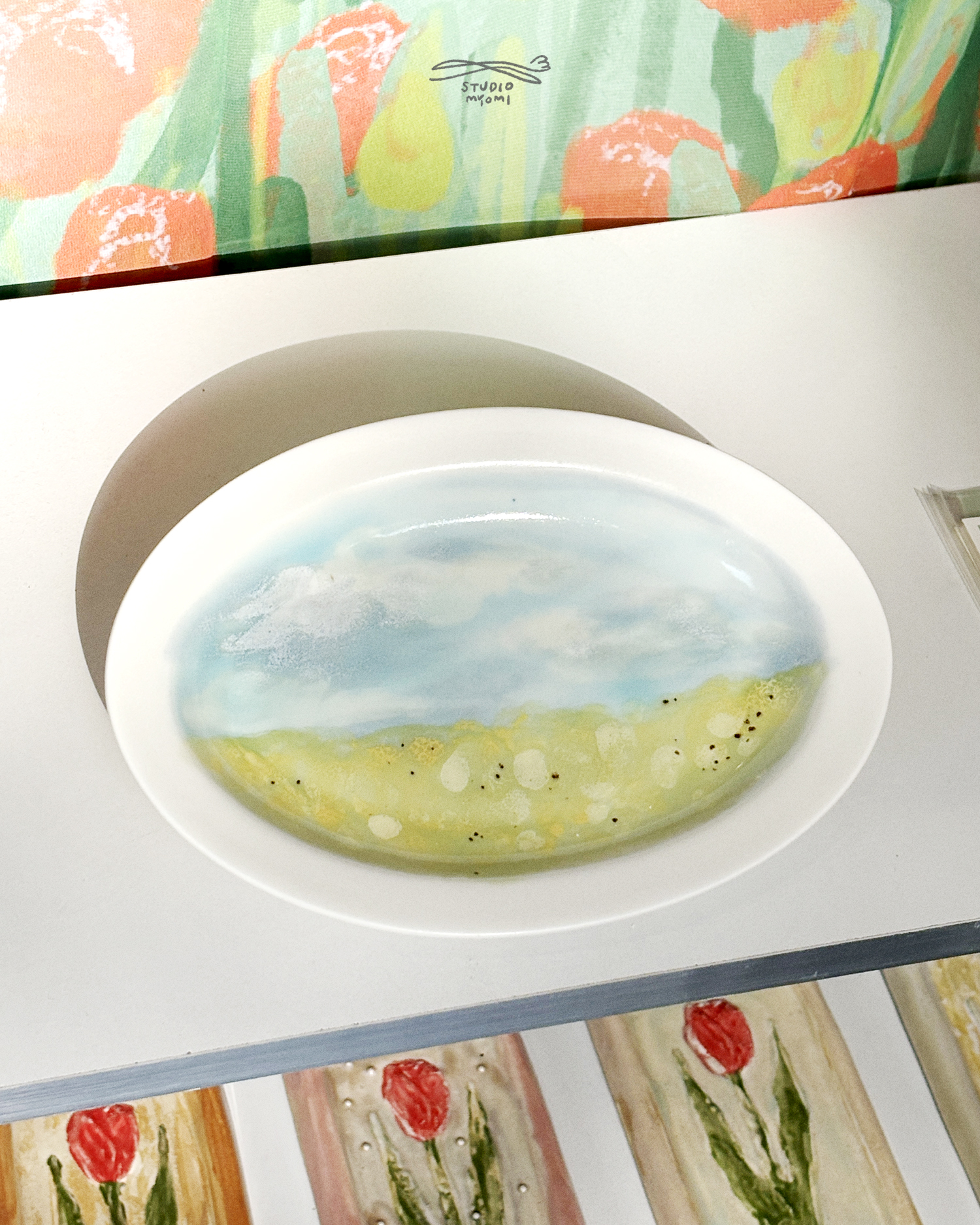 Middle Oval Plate (구름)