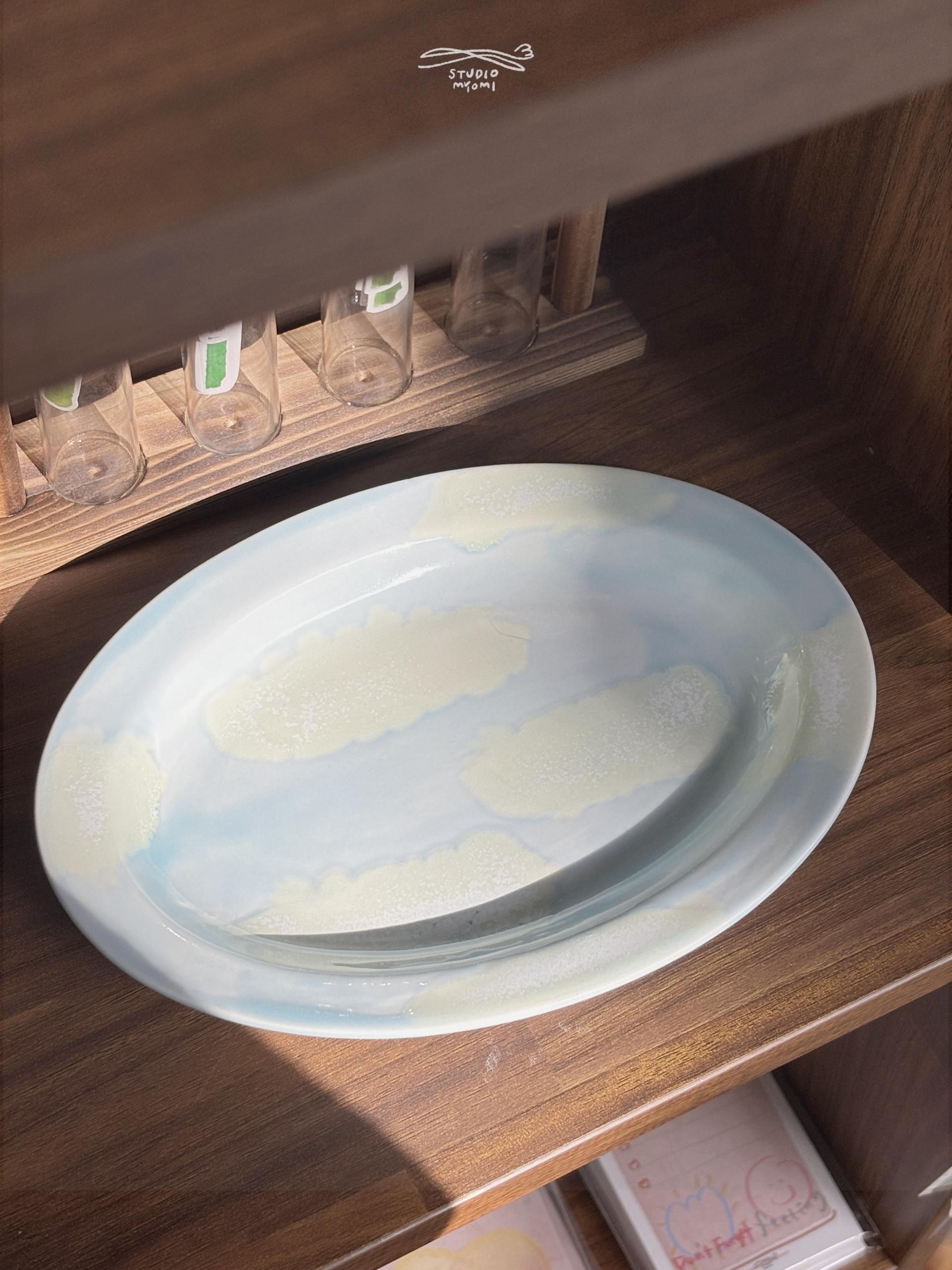 Middle Oval Plate (구름)