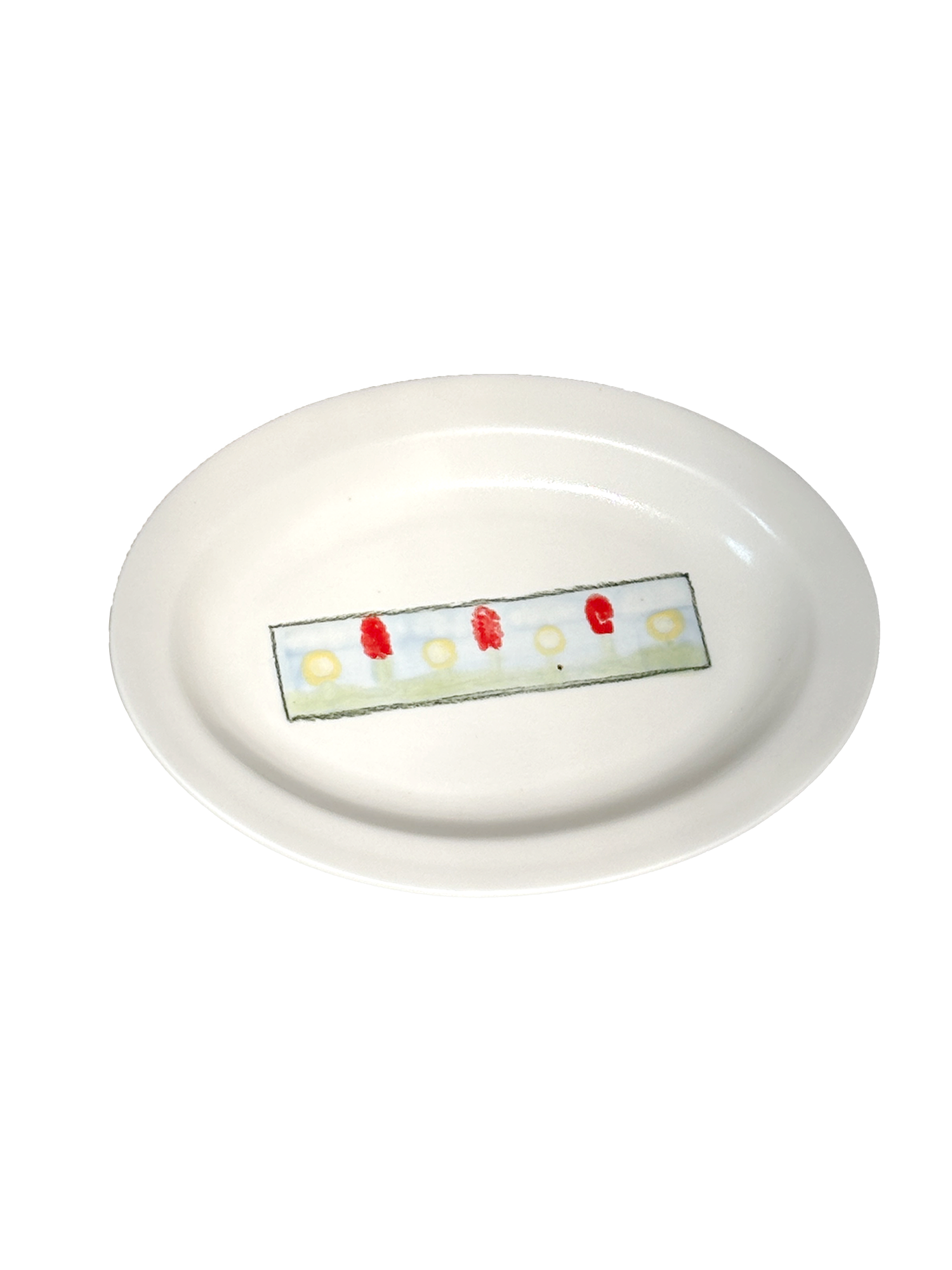 Middle Oval Plate (구름)