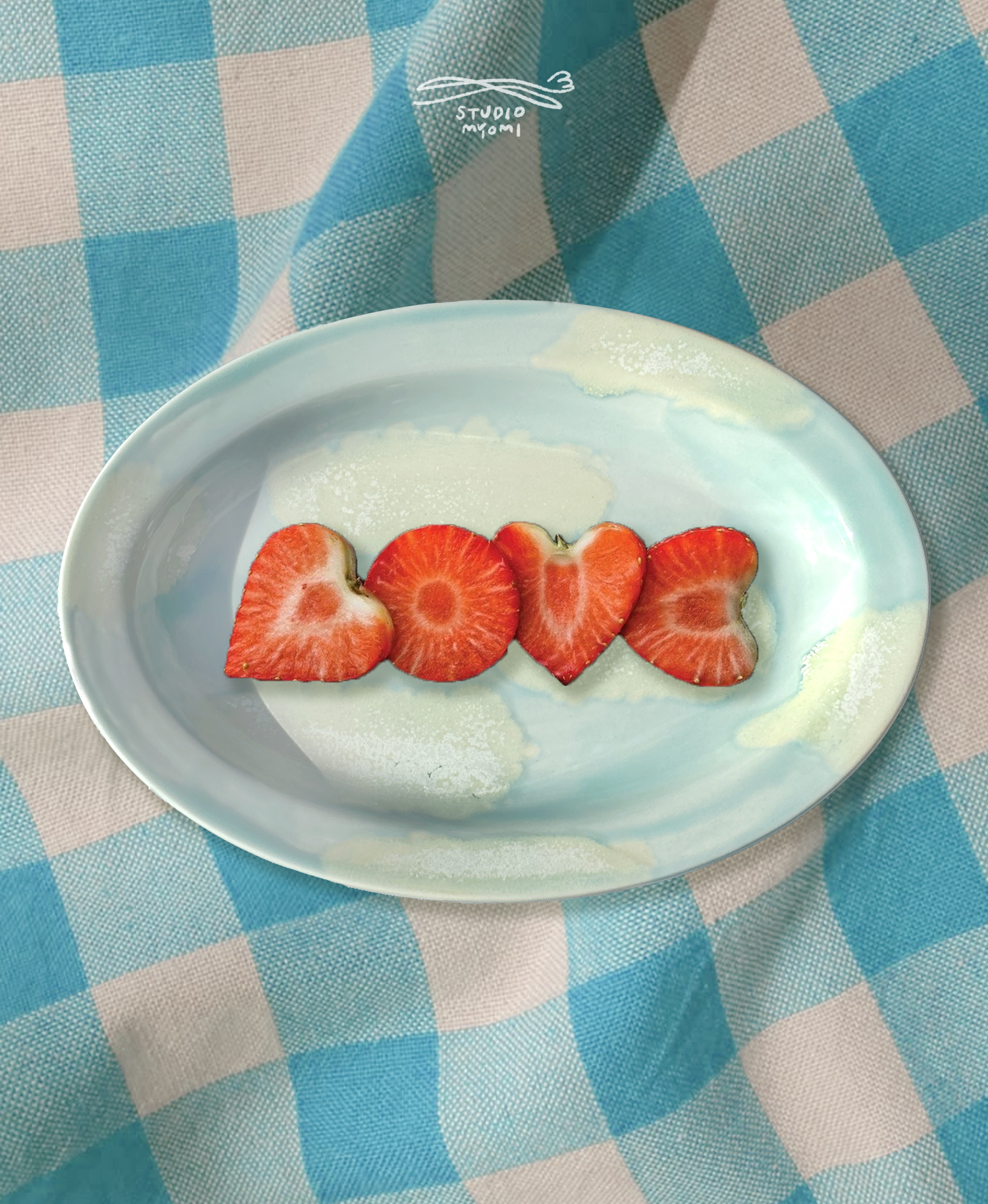 Middle Oval Plate (구름)