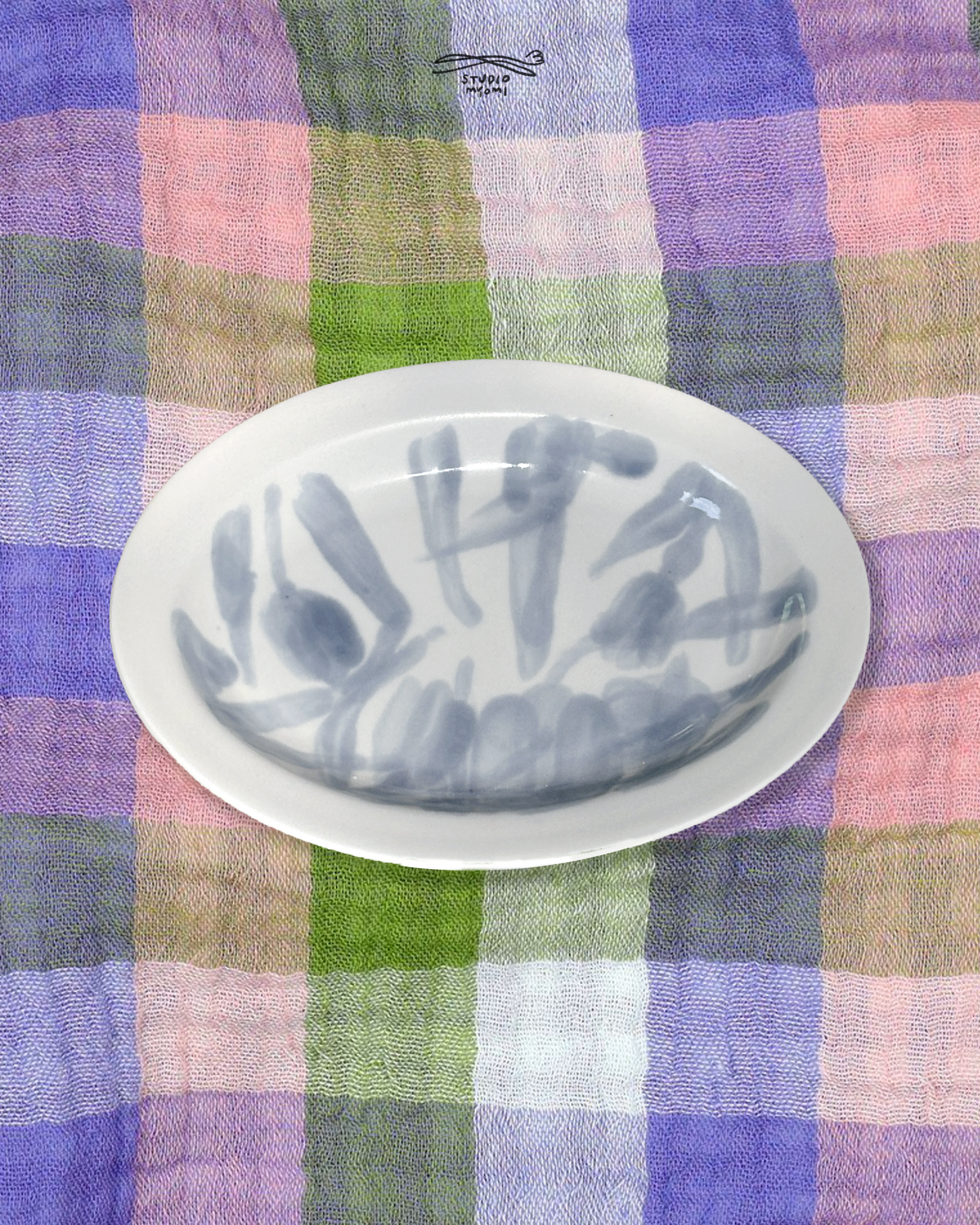 Middle Oval Plate (구름)