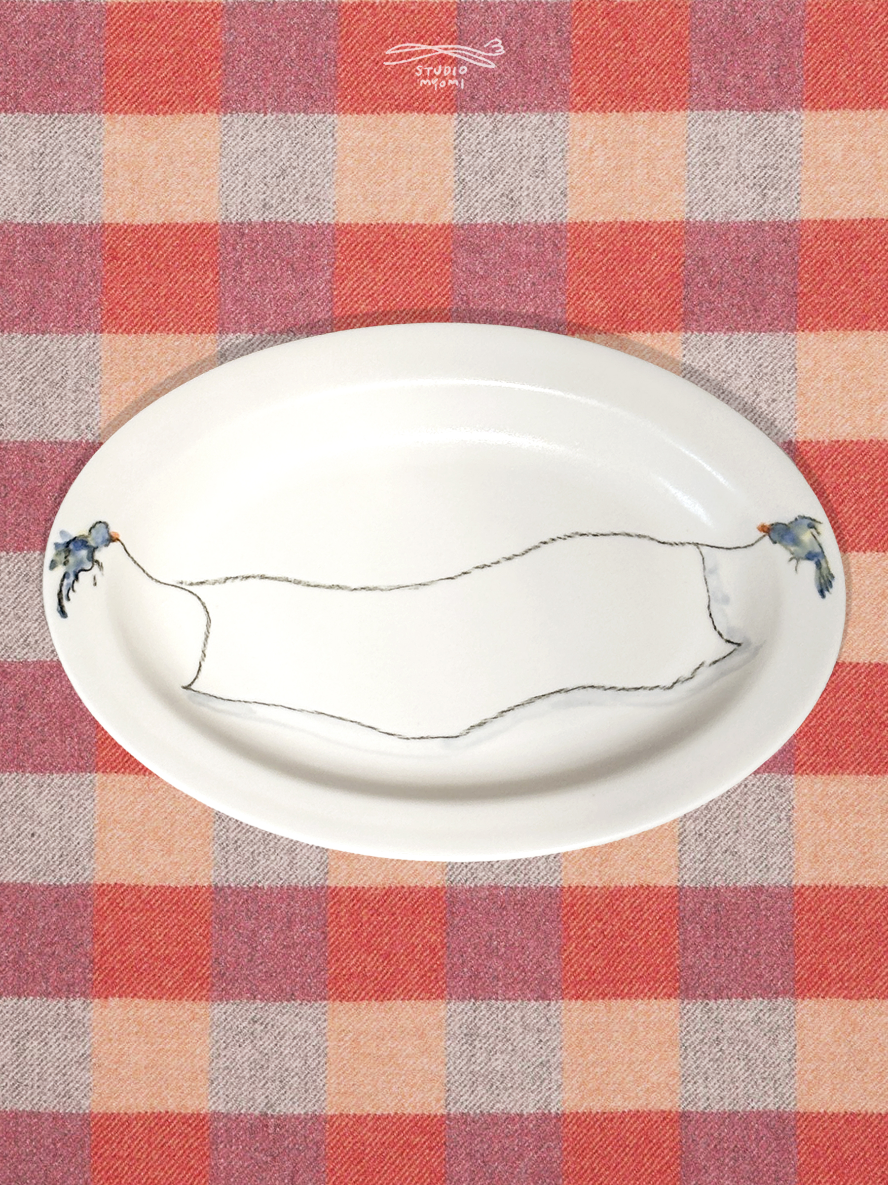 Middle Oval Plate (구름)